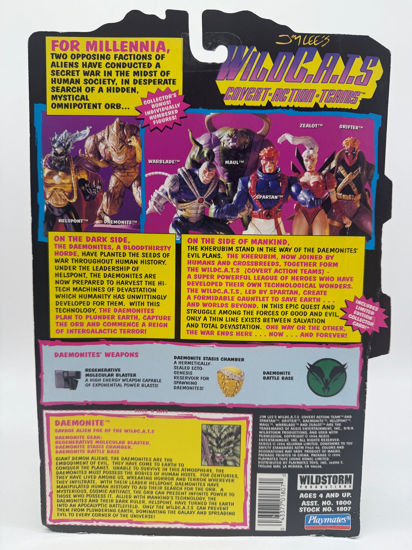 Wild C.A.T.S Covert-Action-Teams Daemonite 1994 Playmates