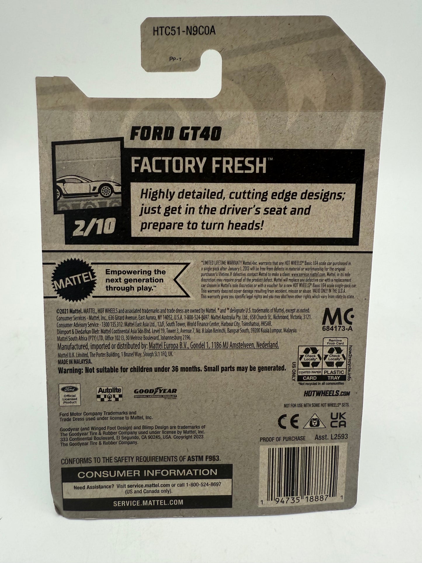 Hot Wheels Ford GT40 2021 Mattel