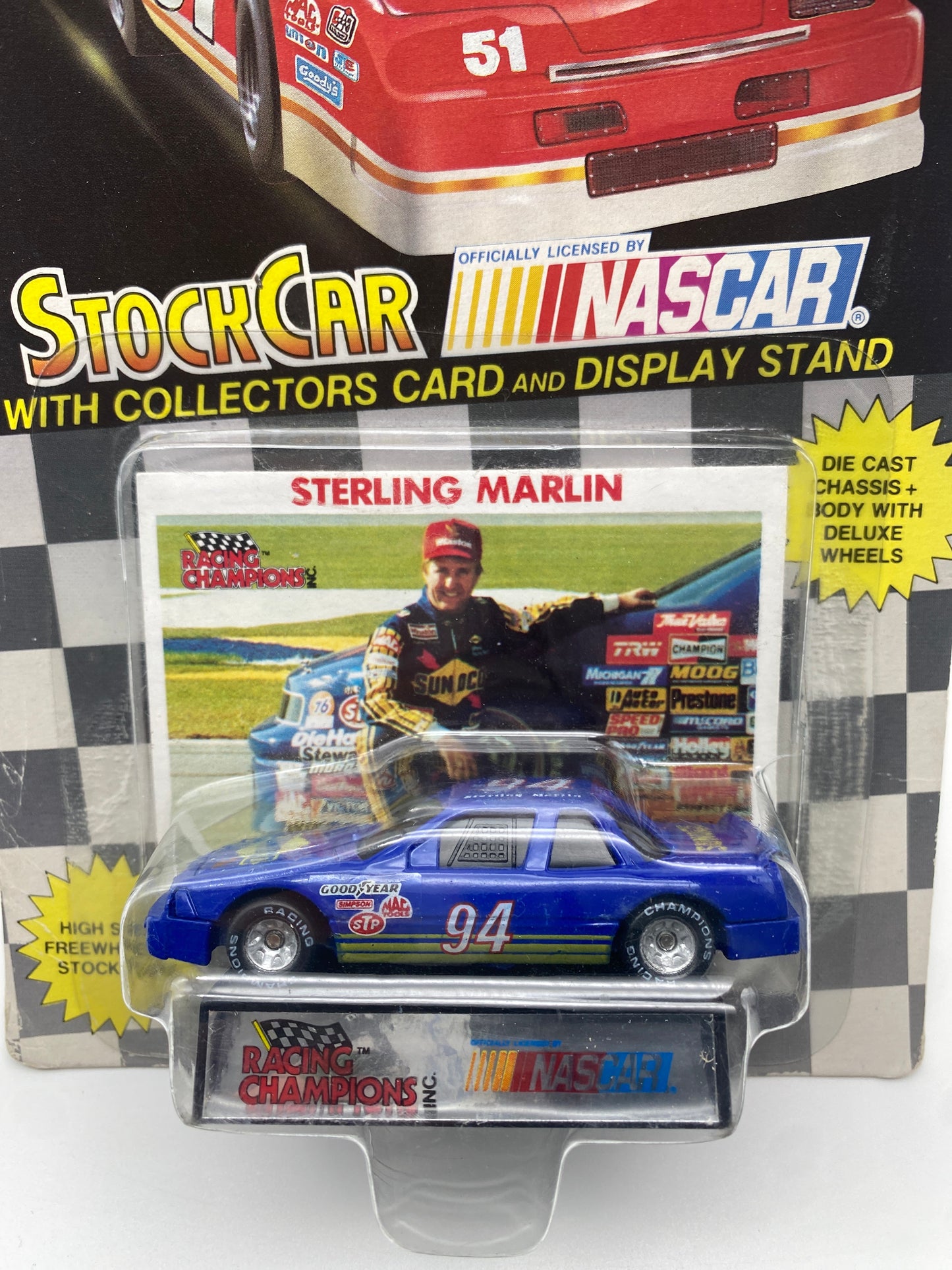 Racing Champions Nascar Stock Car 1990 Sterling Marlin #94 Sunoco 1:64 Die-Cast Car