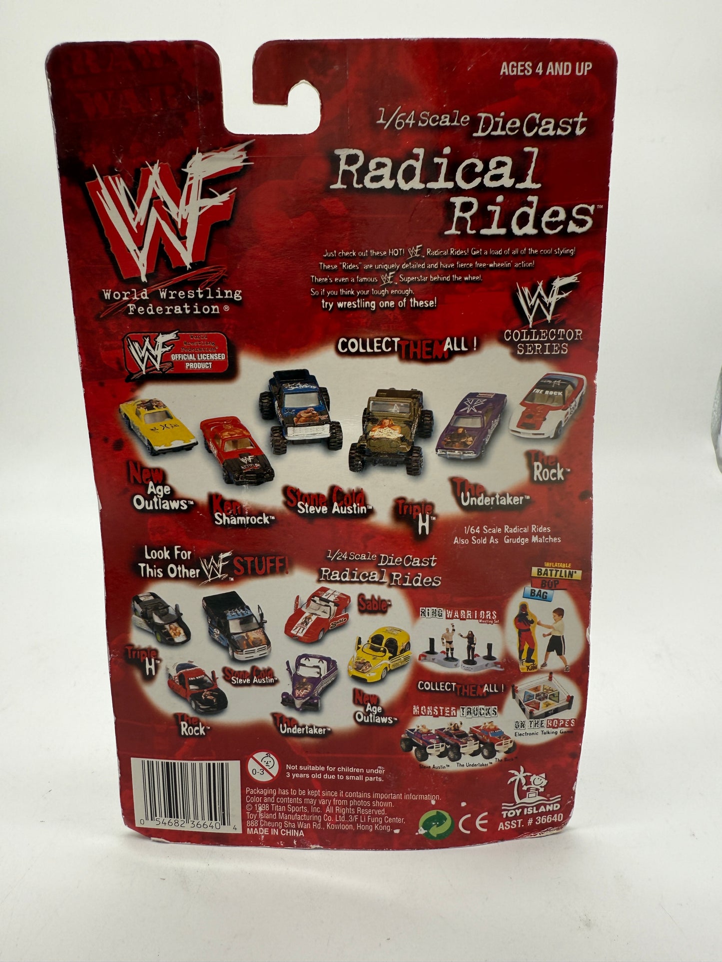 WWF Radical Rides Diecast car The Rock 1998 Titan Sports