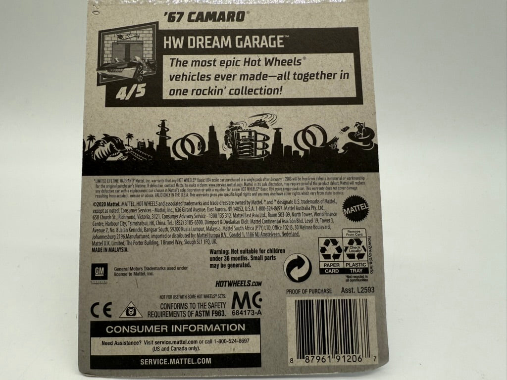 Hot Wheels 1967 Camaro 2020 Mattel