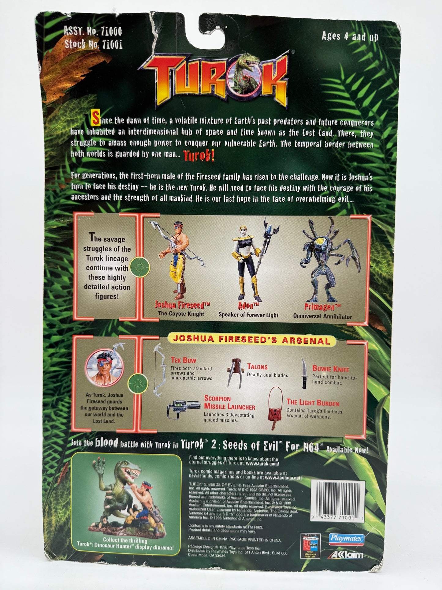 Turok Joshua Fireseed The Coyote Knight 1998 Playmates