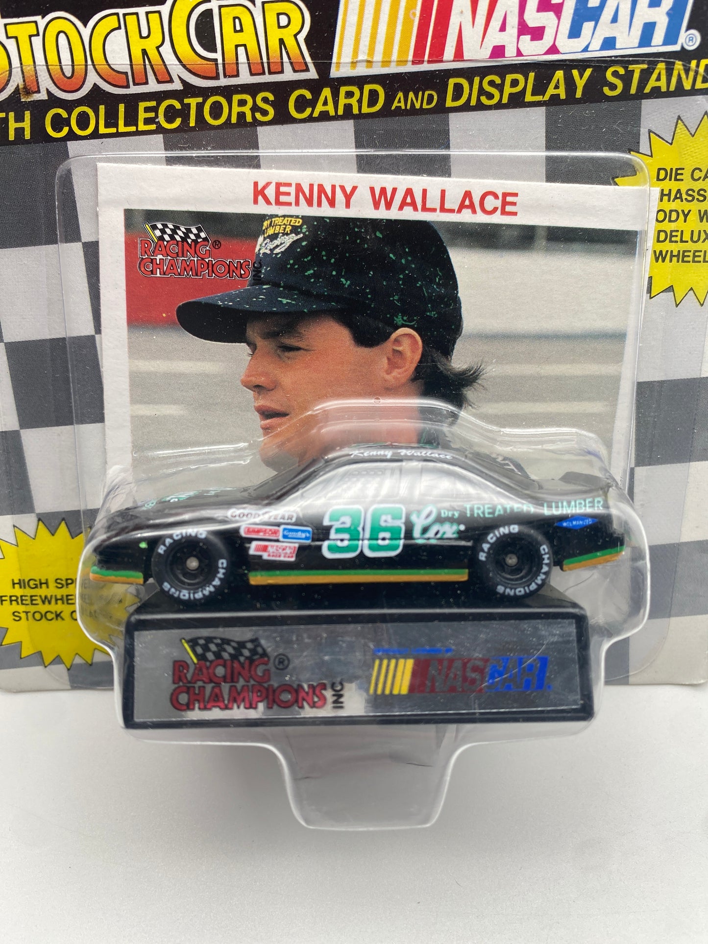 Racing Champions Nascar Stock Car 1991 Kenny Wallace #36 1:64 Die-Cast Car