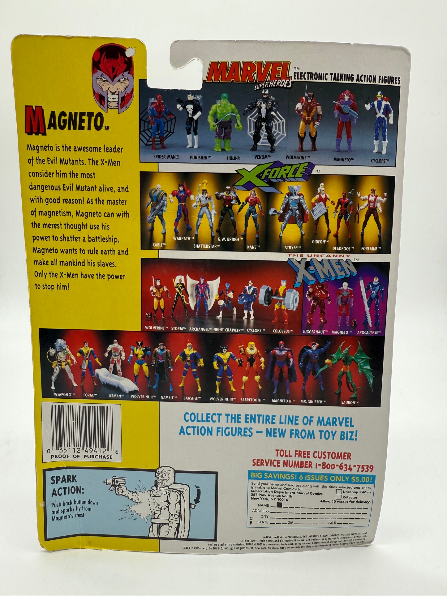 The Evil Mutants X-Men Magneto 1994 Toy Biz