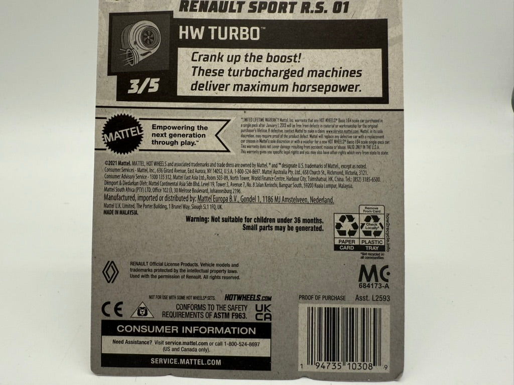 Hot Wheels Renault Sport R.S. 01 2021 Mattel