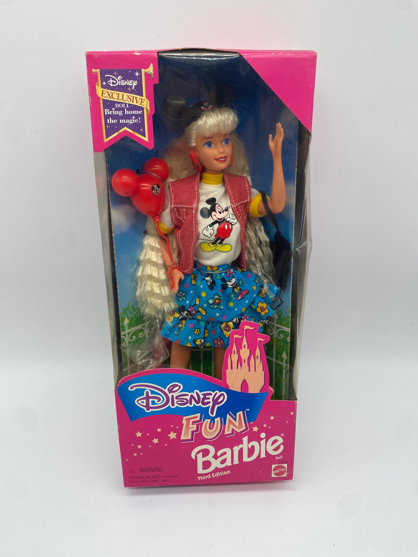 Mattel 1995 Barbie Doll Disney Exclusive Disney Fun Barbie Third Edition
