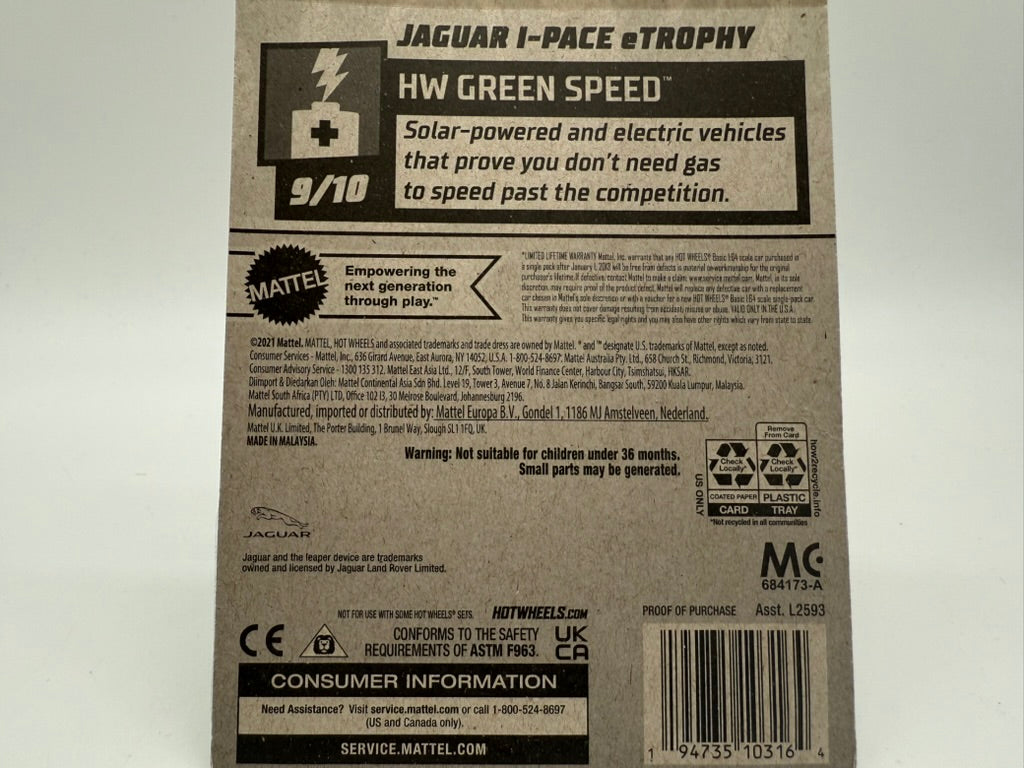Hot Wheels Jaguar I-Pace eTrophy 2021 Mattel
