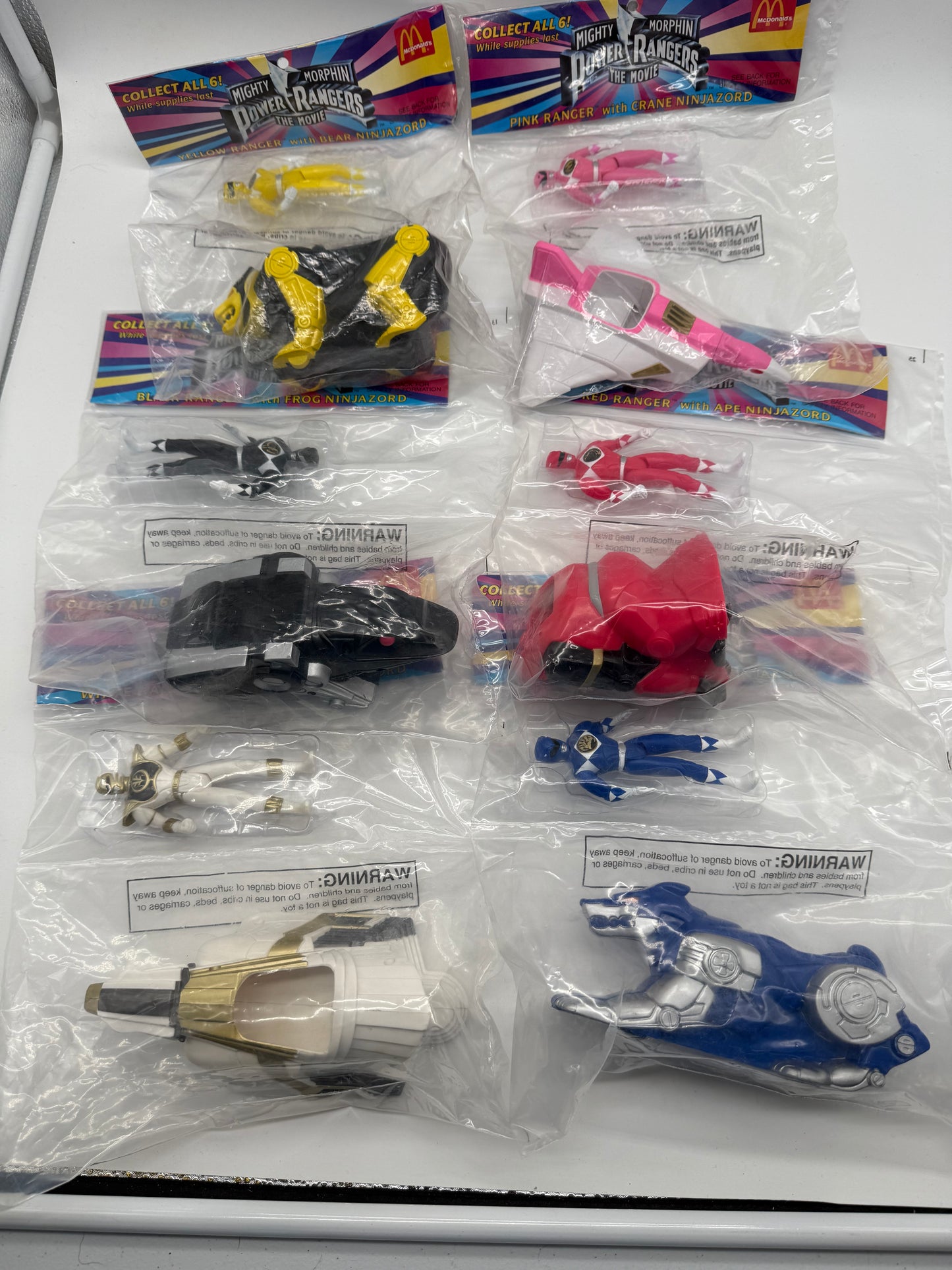 Mighty Morphin Power Rangers The Movie 6 Set 1994 Twentieth Centery Fox Film Corp