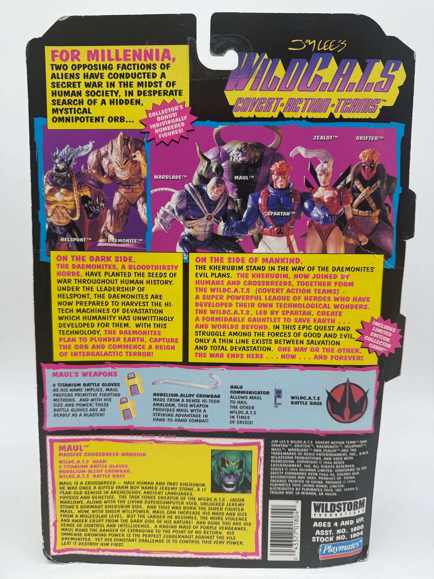 Wild C.A.T.S Covert-Action-Teams Maul 1994 Playmates