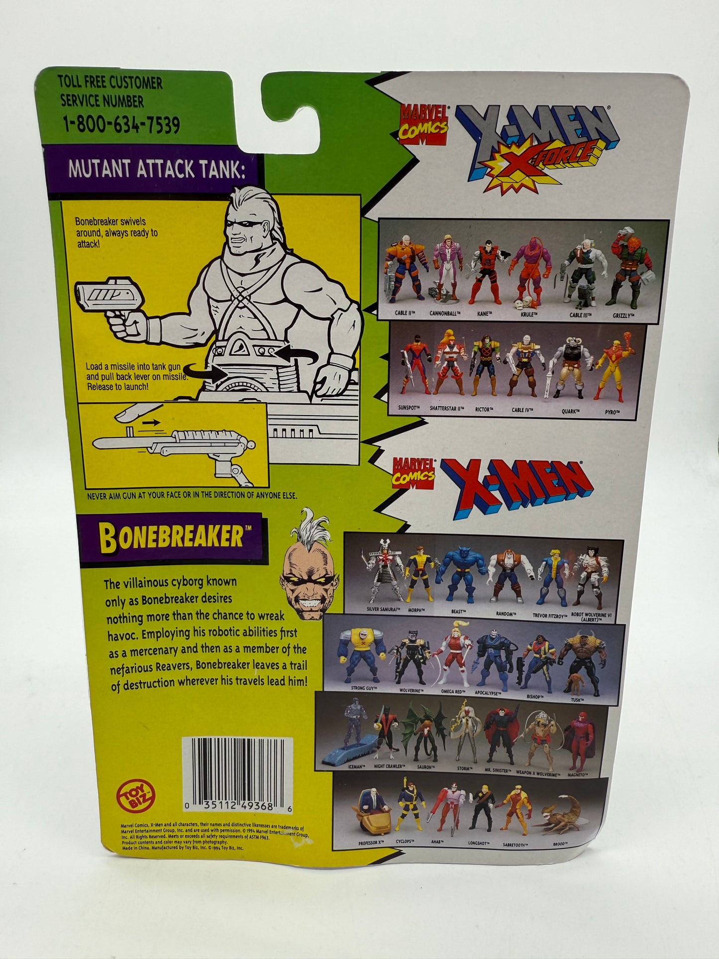 The Uncanny X-Men The Evil Mutants Bonebreaker 1993 Toy Biz