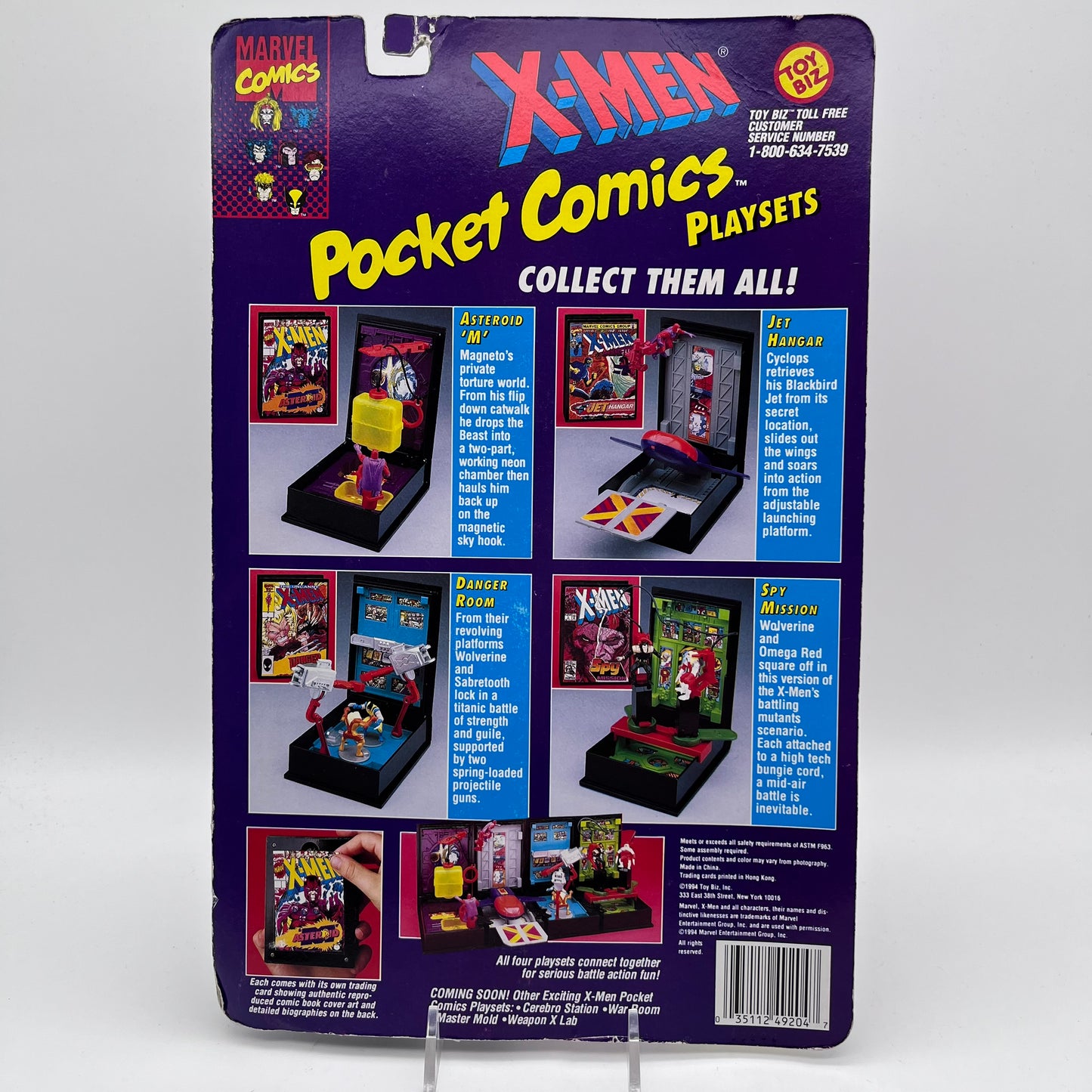 ToyBiz 1994 Vintage X-Men Pocket Comics Jet Hangar