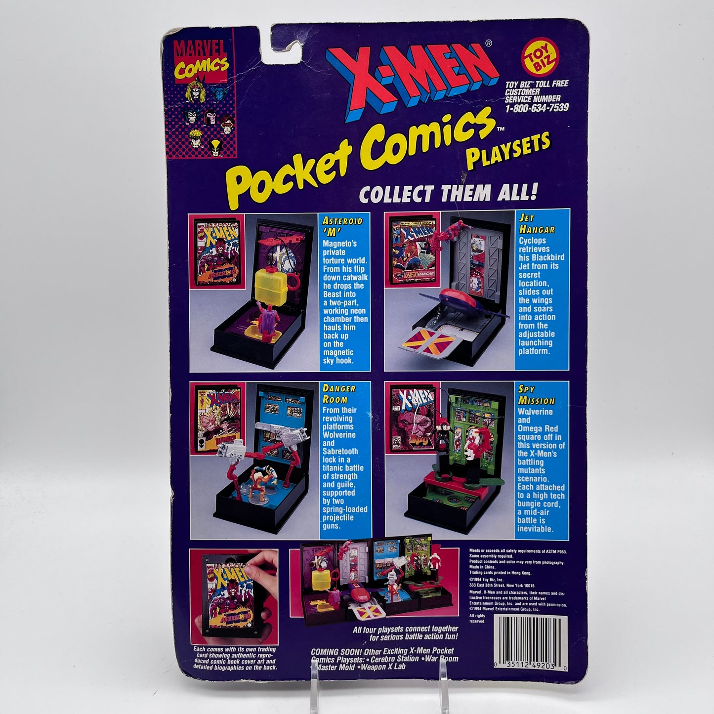 ToyBiz Vintage 1994 Pocket Comics X-Men Spy Mission Playset