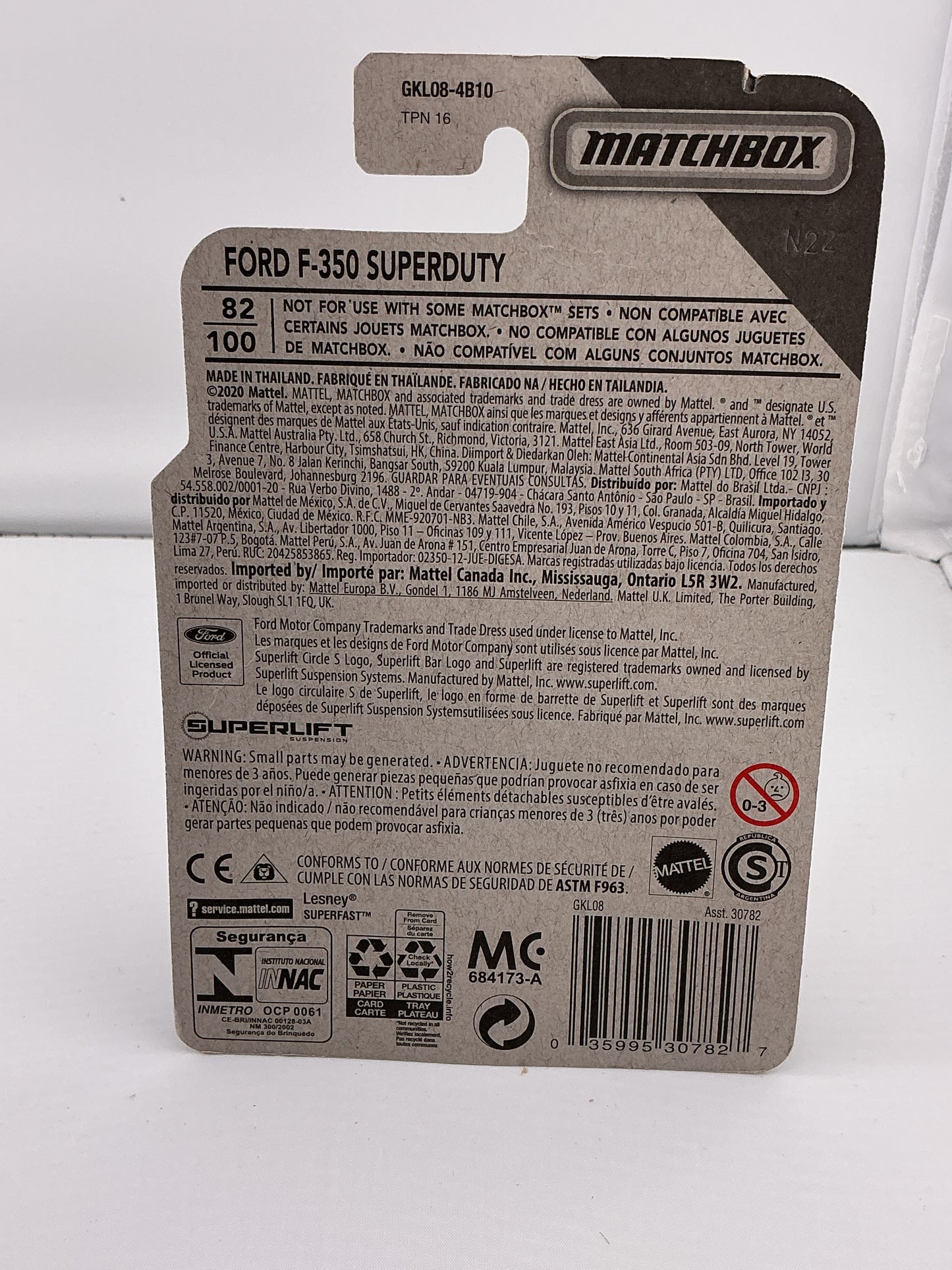 Matchbox Ford F-350 Superduty 2020 Mattel