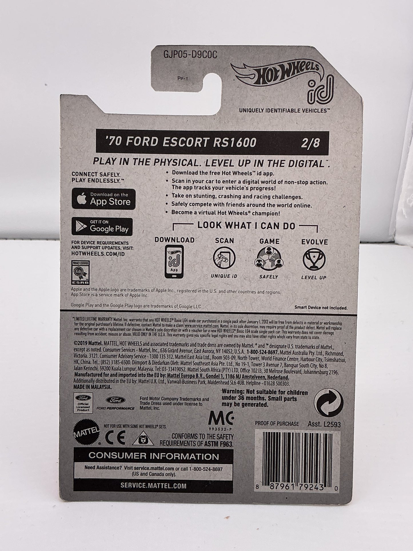 Hot Wheels ID 1970 Ford Escort RS1600 2019 Mattel