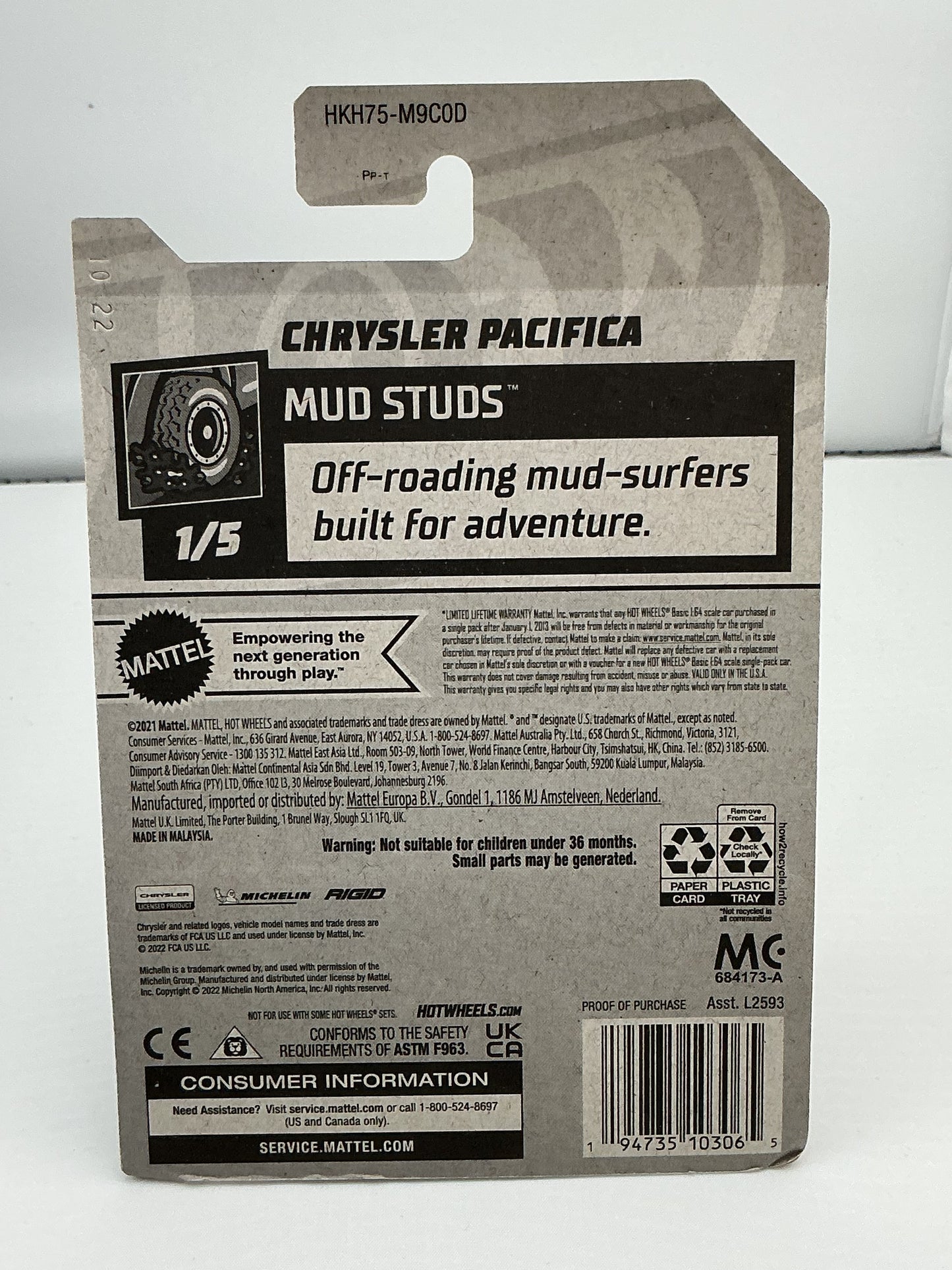 Hot Wheels Chrysler Pacifica 2021 Mattel