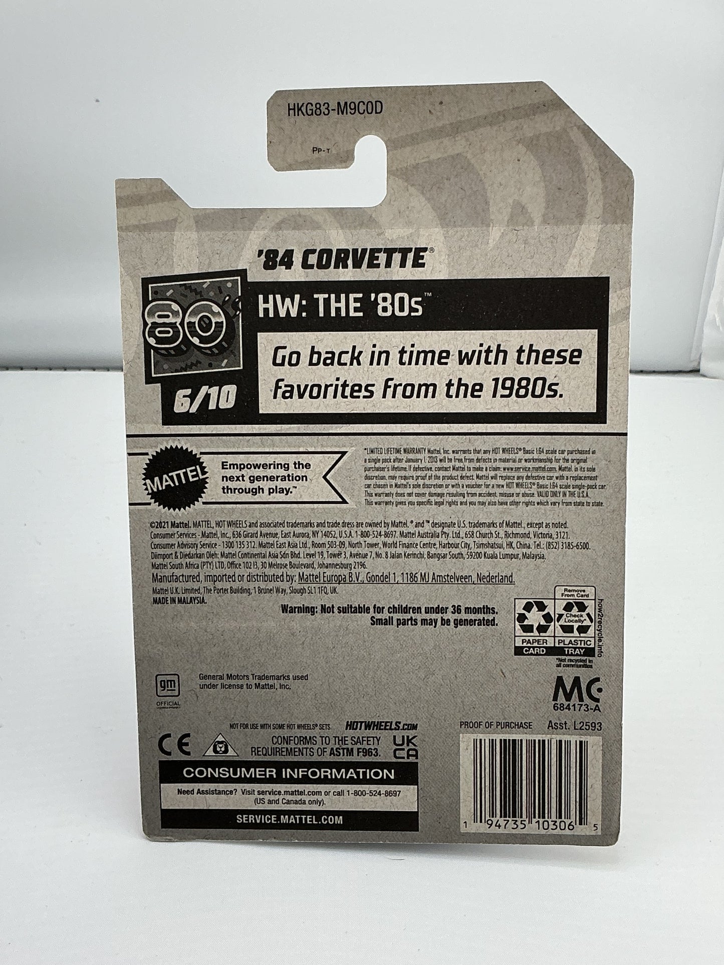 Hot Wheels 1984 Corvette 2021 Mattel