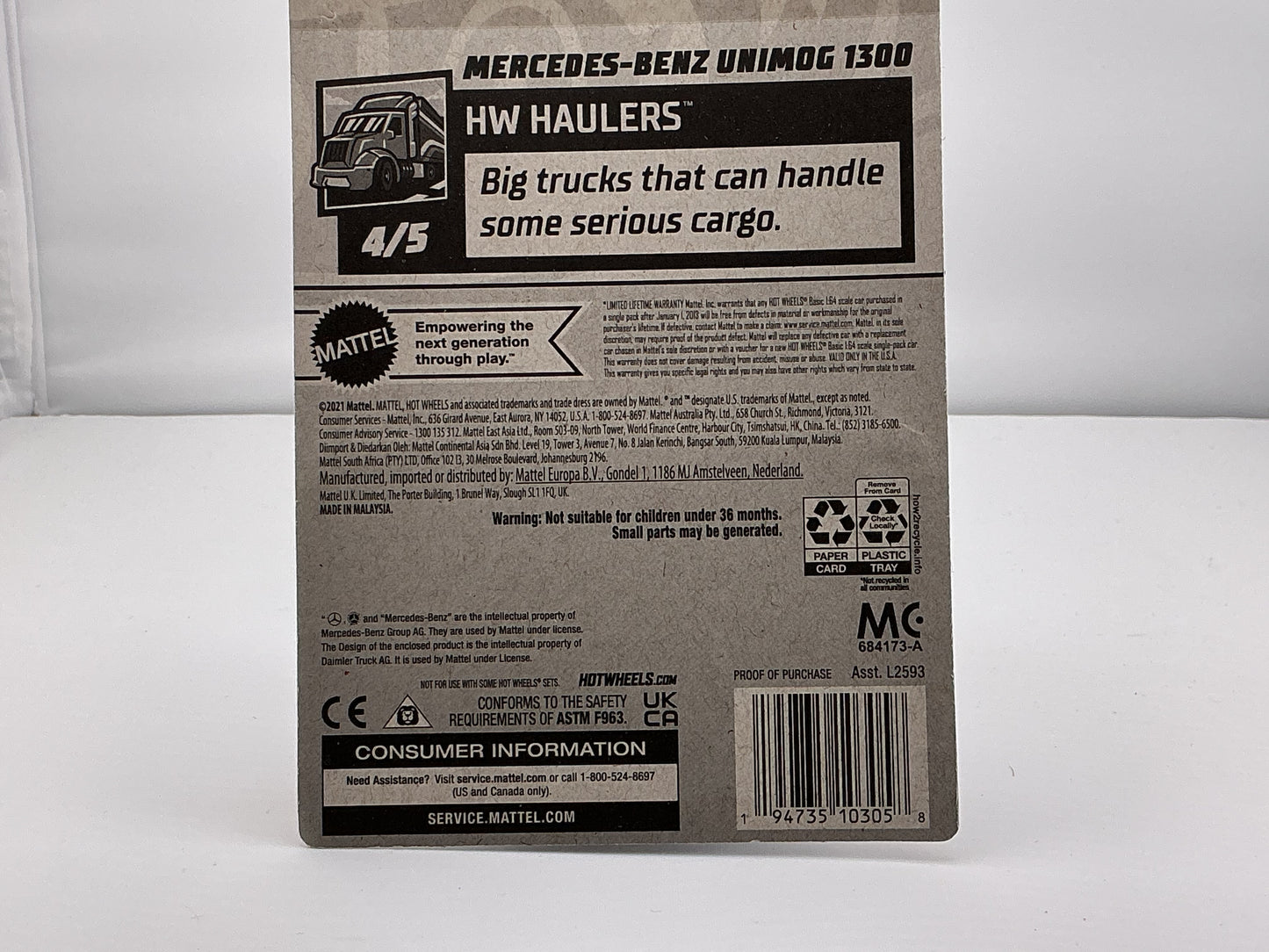 Hot Wheels Mercedes-Benz Unimog 1300 2021 Mattel