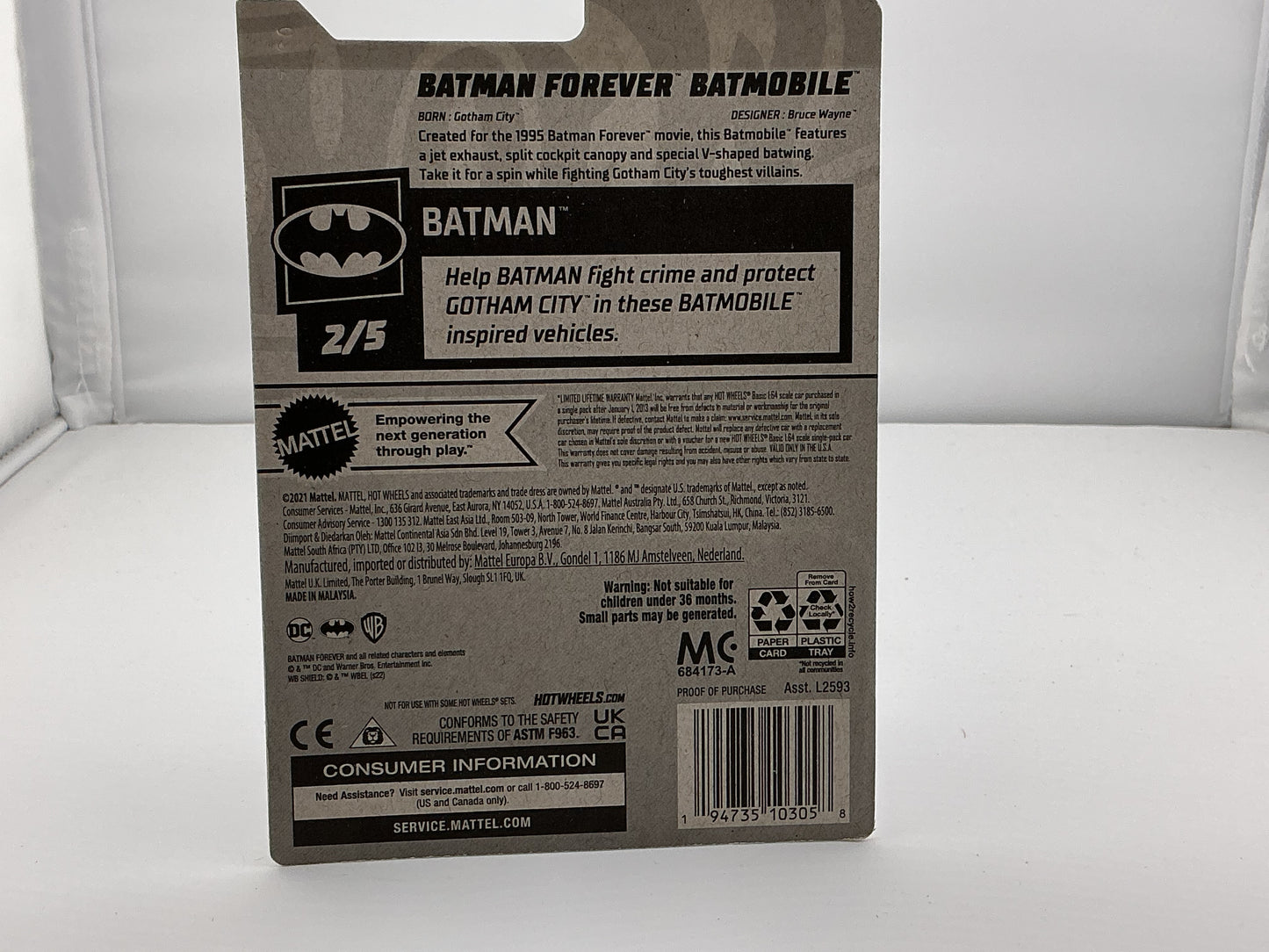 Hot Wheels Batman Forever Batmobile 2021 Mattel