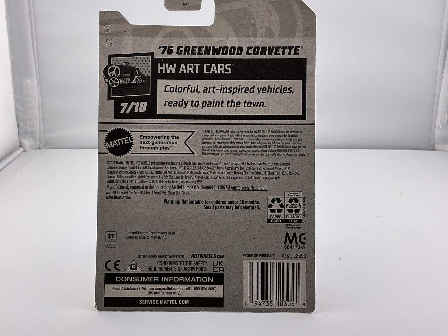 Hot Wheels 1976 Greenwood Corvette 2021 Mattel