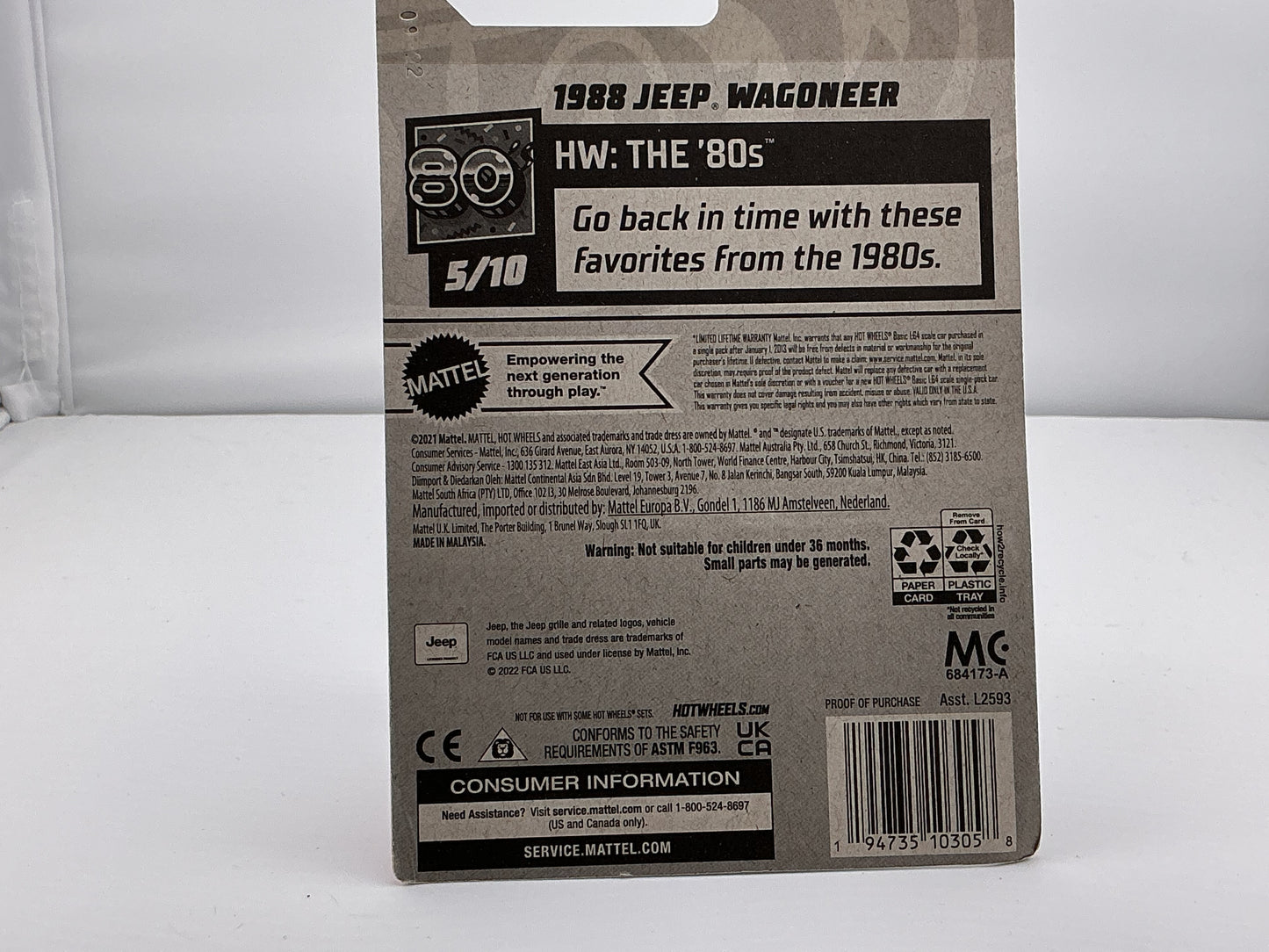 Hot Wheels 1988 Jeep Wrangler 2021 Mattel