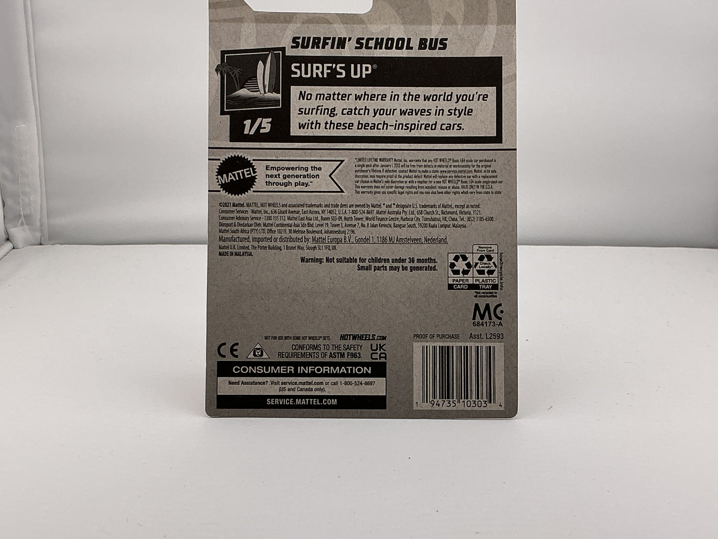 Hot Wheels Surfin’ School Bus 2021 Mattel