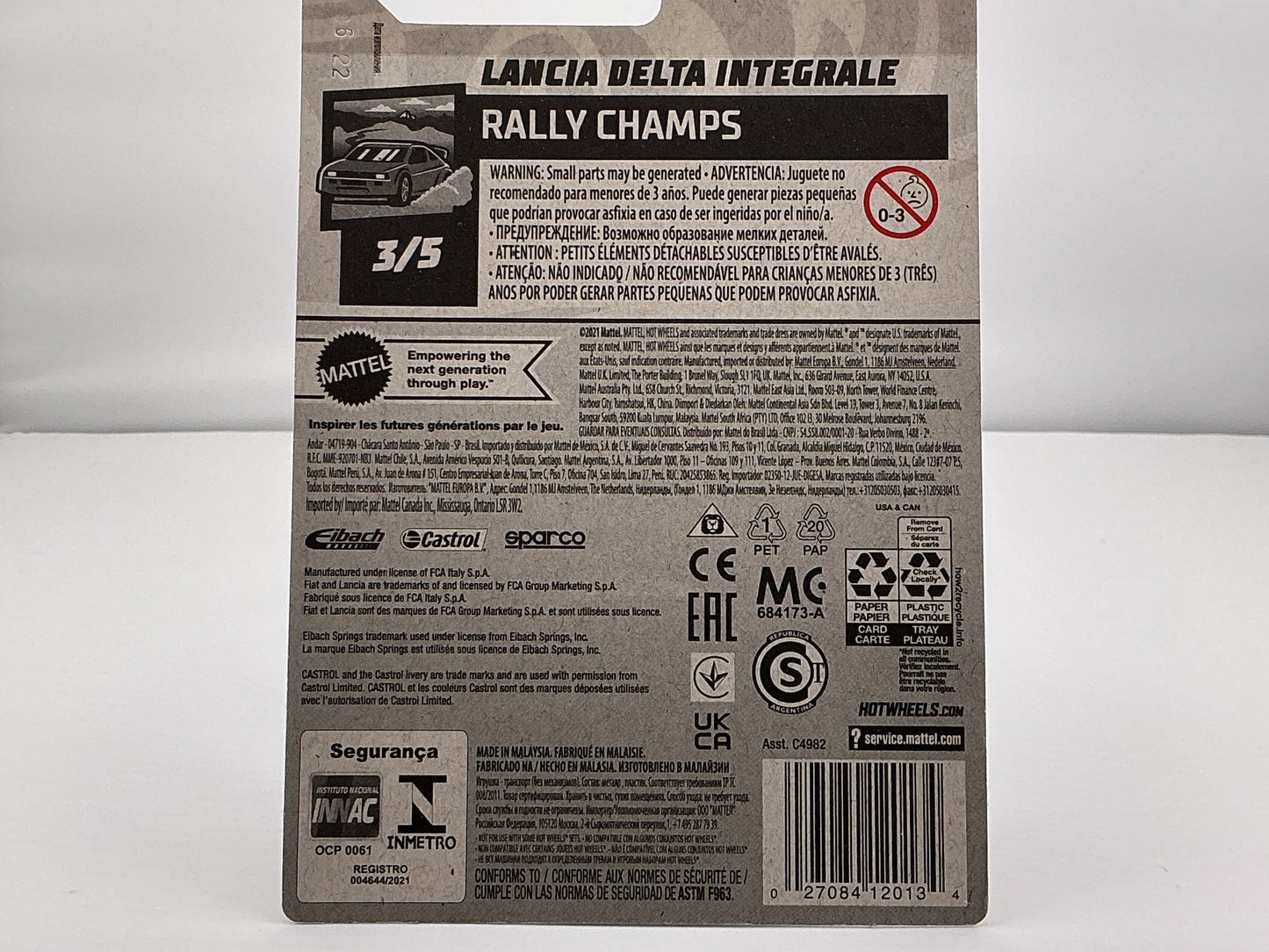 Hot Wheels Lancia Delta Integrale 2021 Mattel