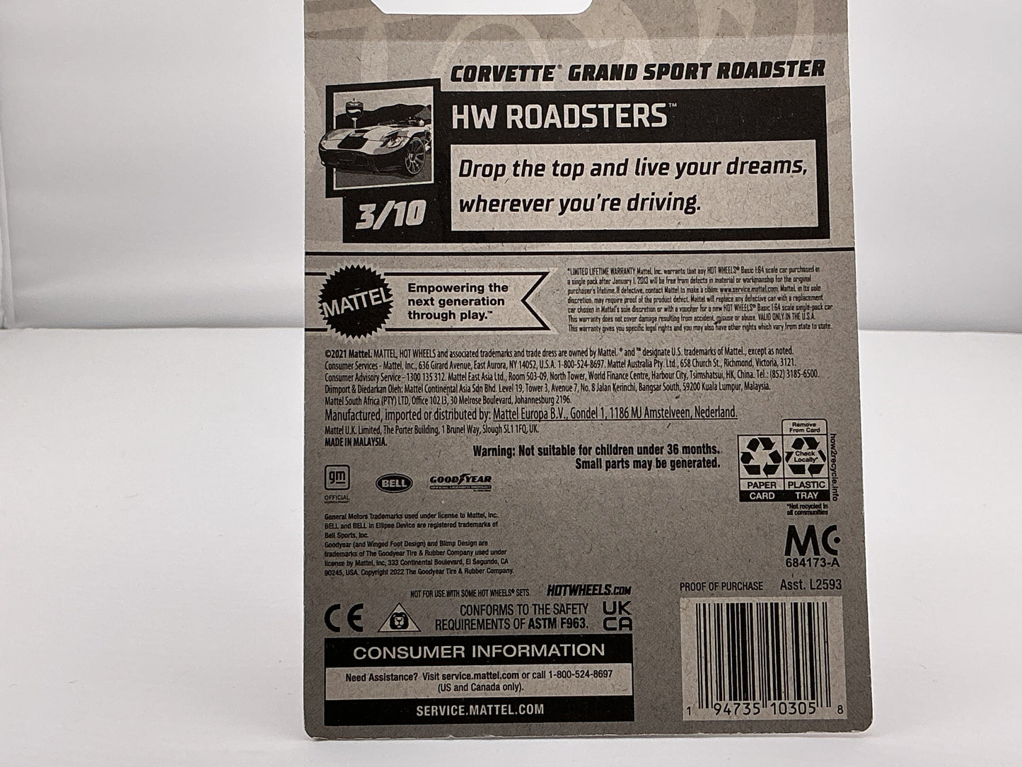 Hot Wheels Corvette Grand Sport Roadster 2021 Mattel (Red)