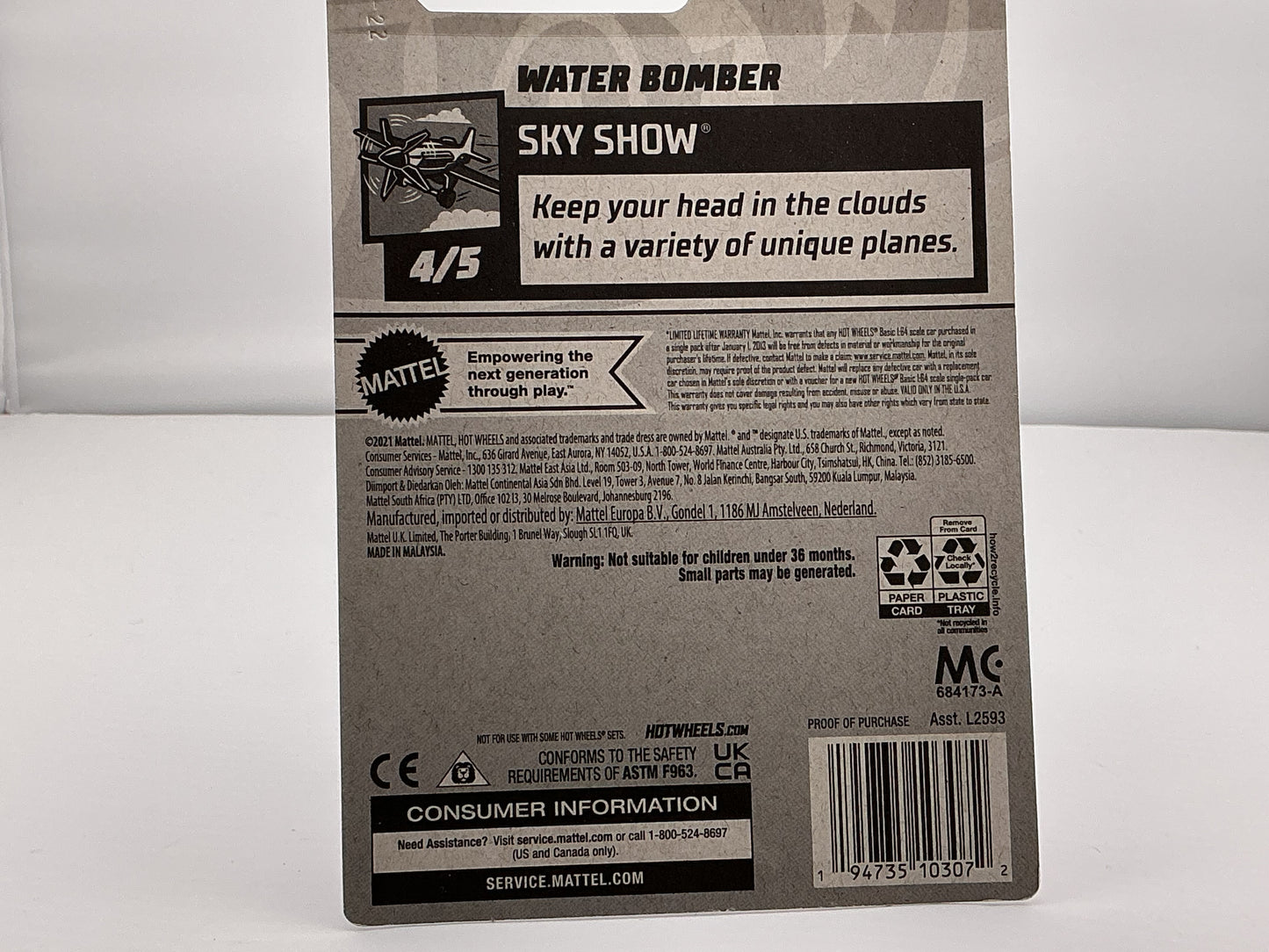 Hot Wheels Water Bomber 2021 Mattel (Red/Black/Orange)