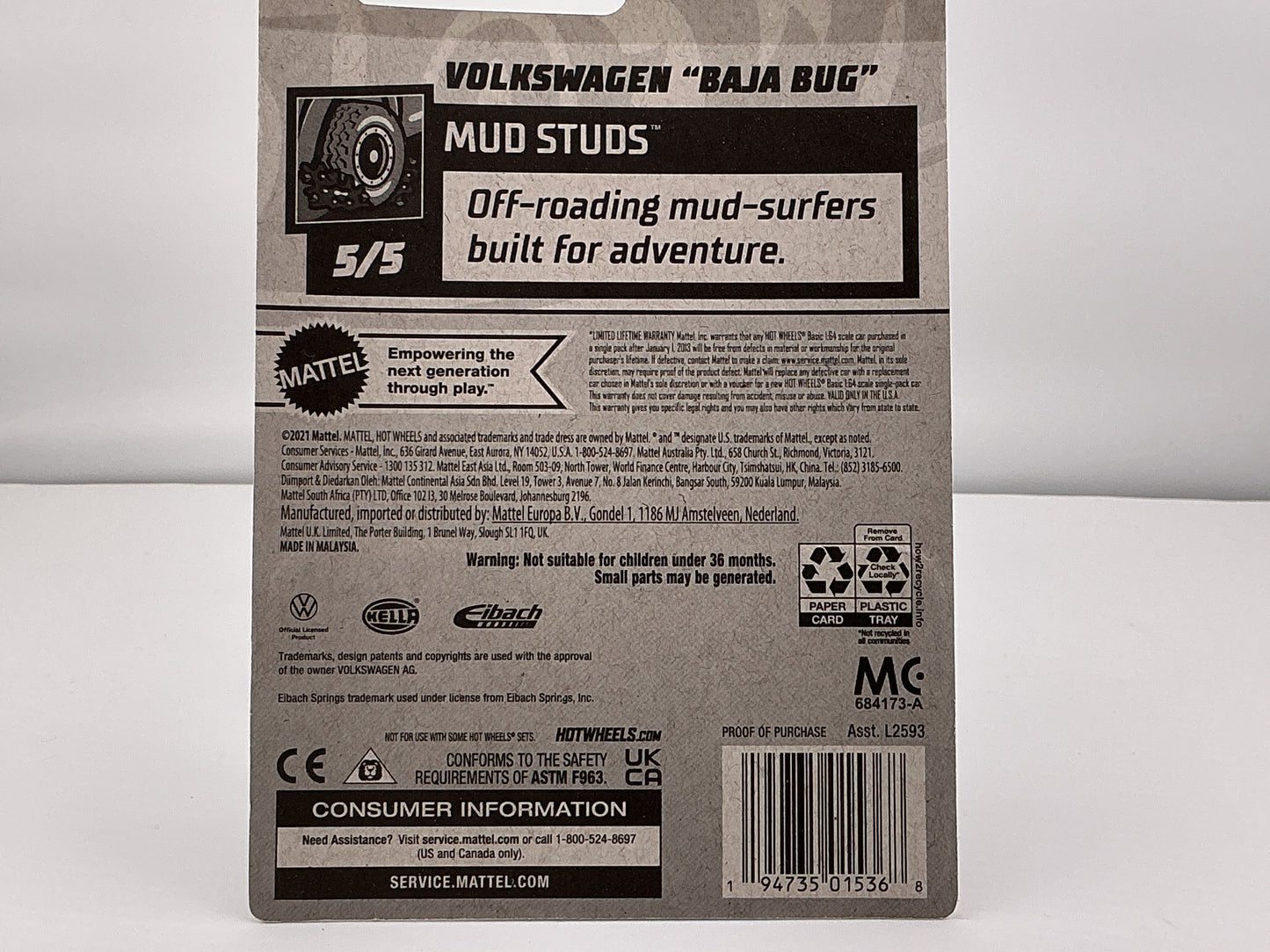 Hot Wheels Volkswagen “Baja Bug” 2021 Mattel (Silver)