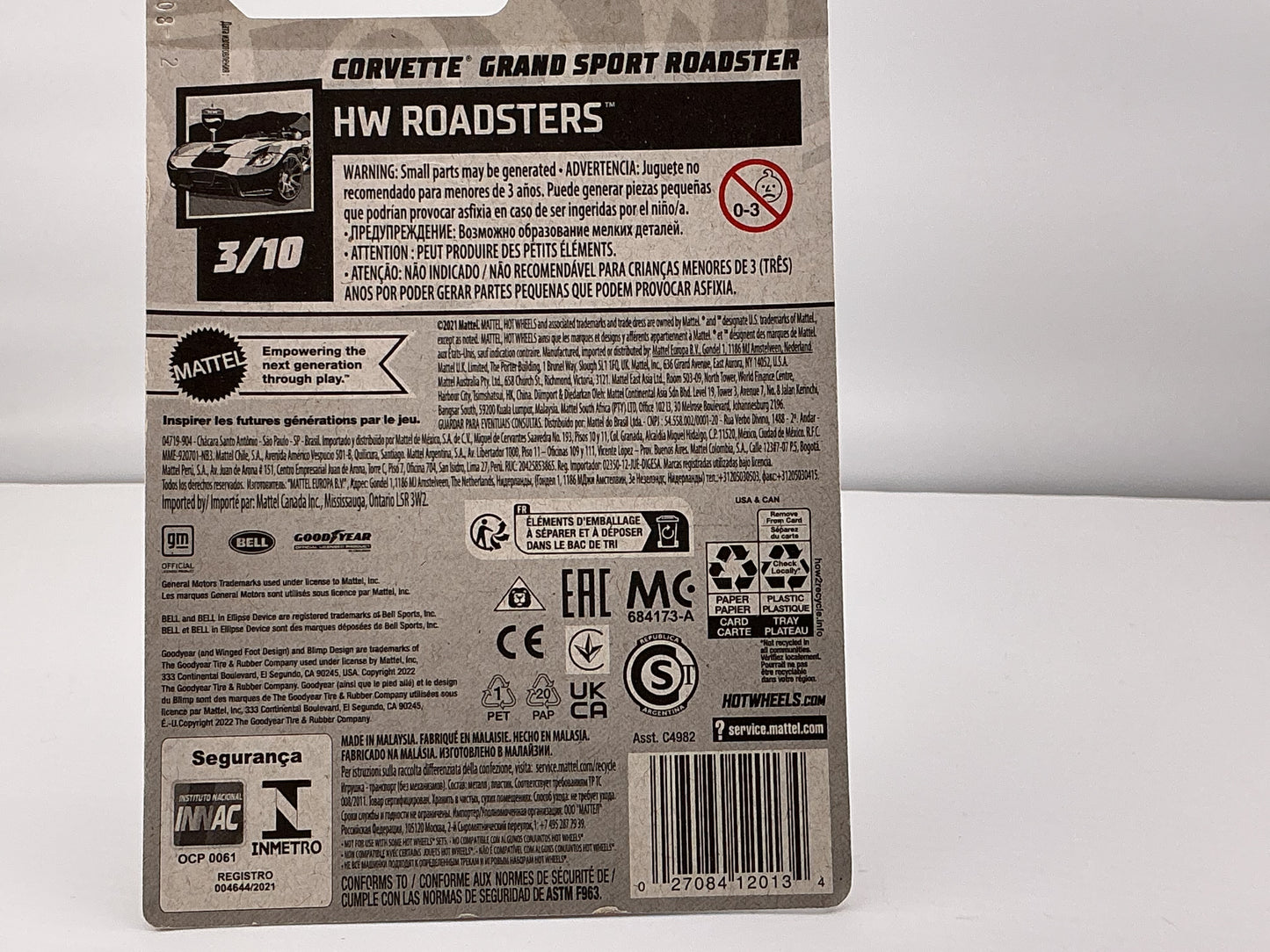 Hot Wheels Corvette Grand Sport Roadster 2021 Mattel (Black/Yellow)