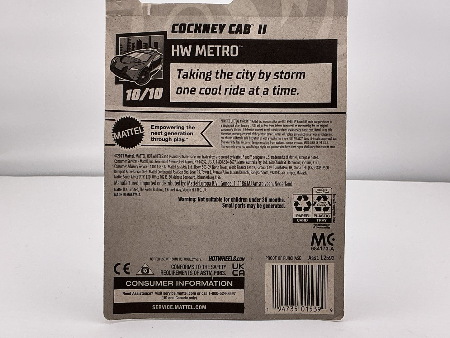 Hot Wheels Cockney Cab II 2021 Mattel