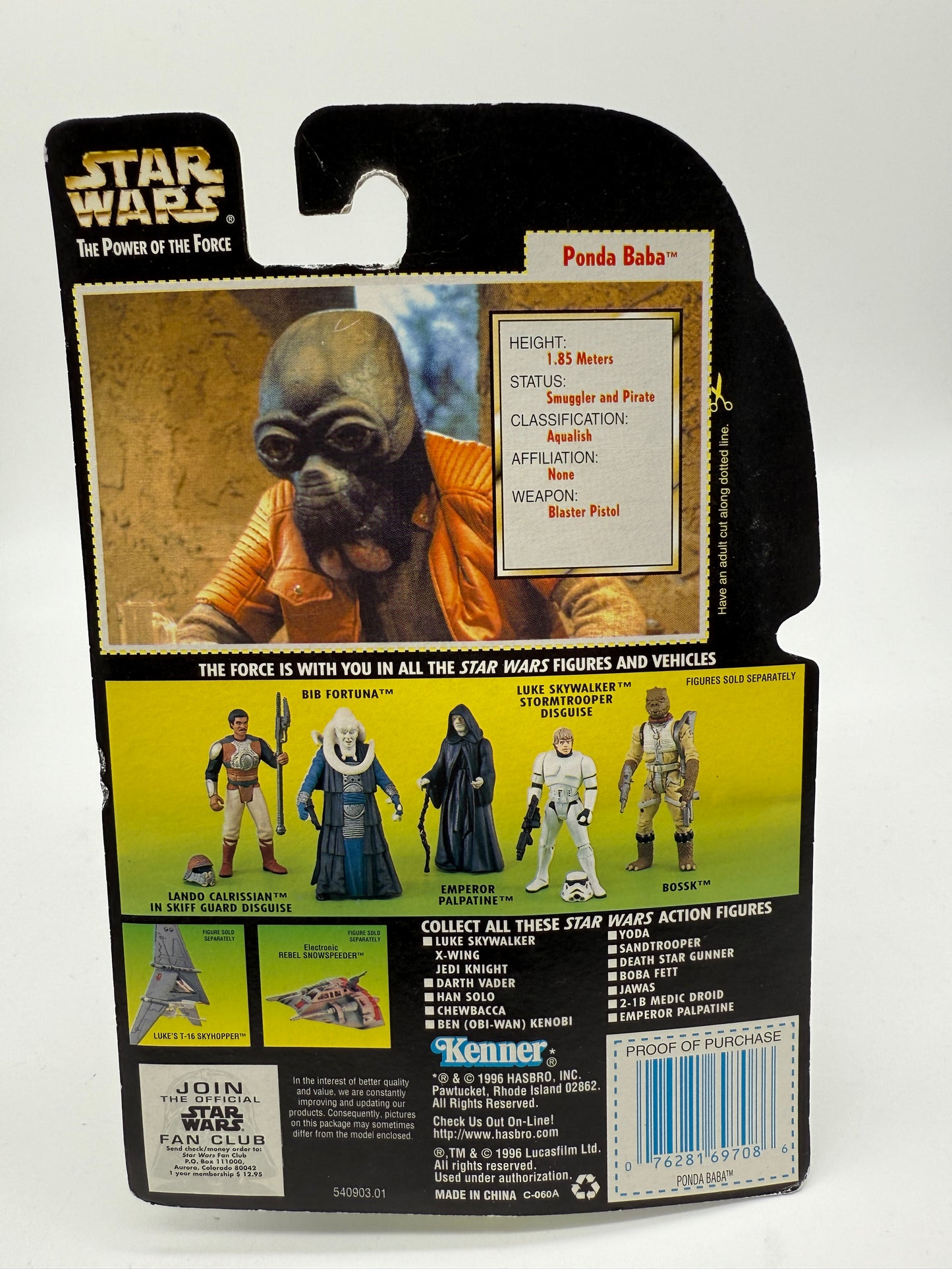 Star Wars The Power of the Force Ponda Baba 1996 Hasbro