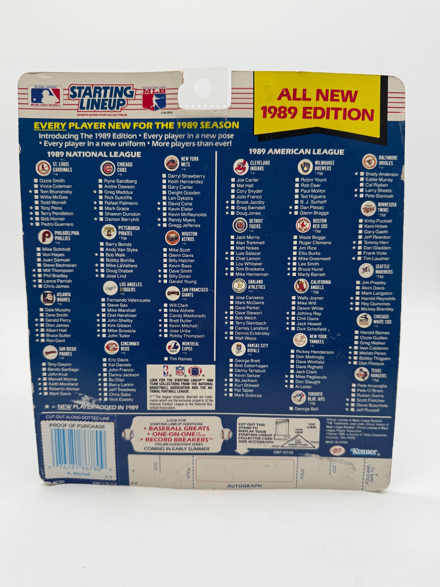 MLB Starting Lineup Kevin Mitchell 1989 Kenner