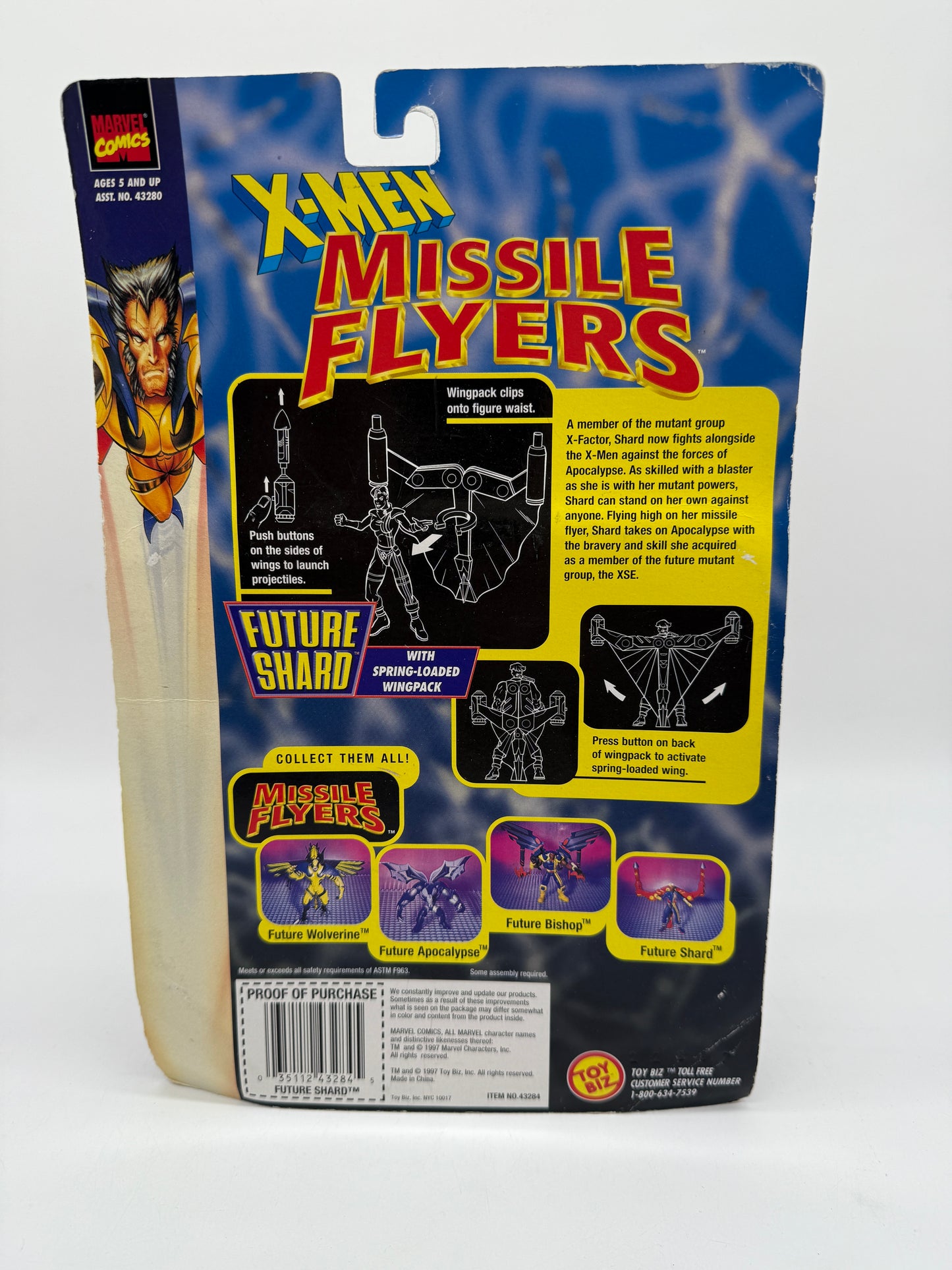 X-Men Future Shard Missile Flyers 1997 Toy Biz