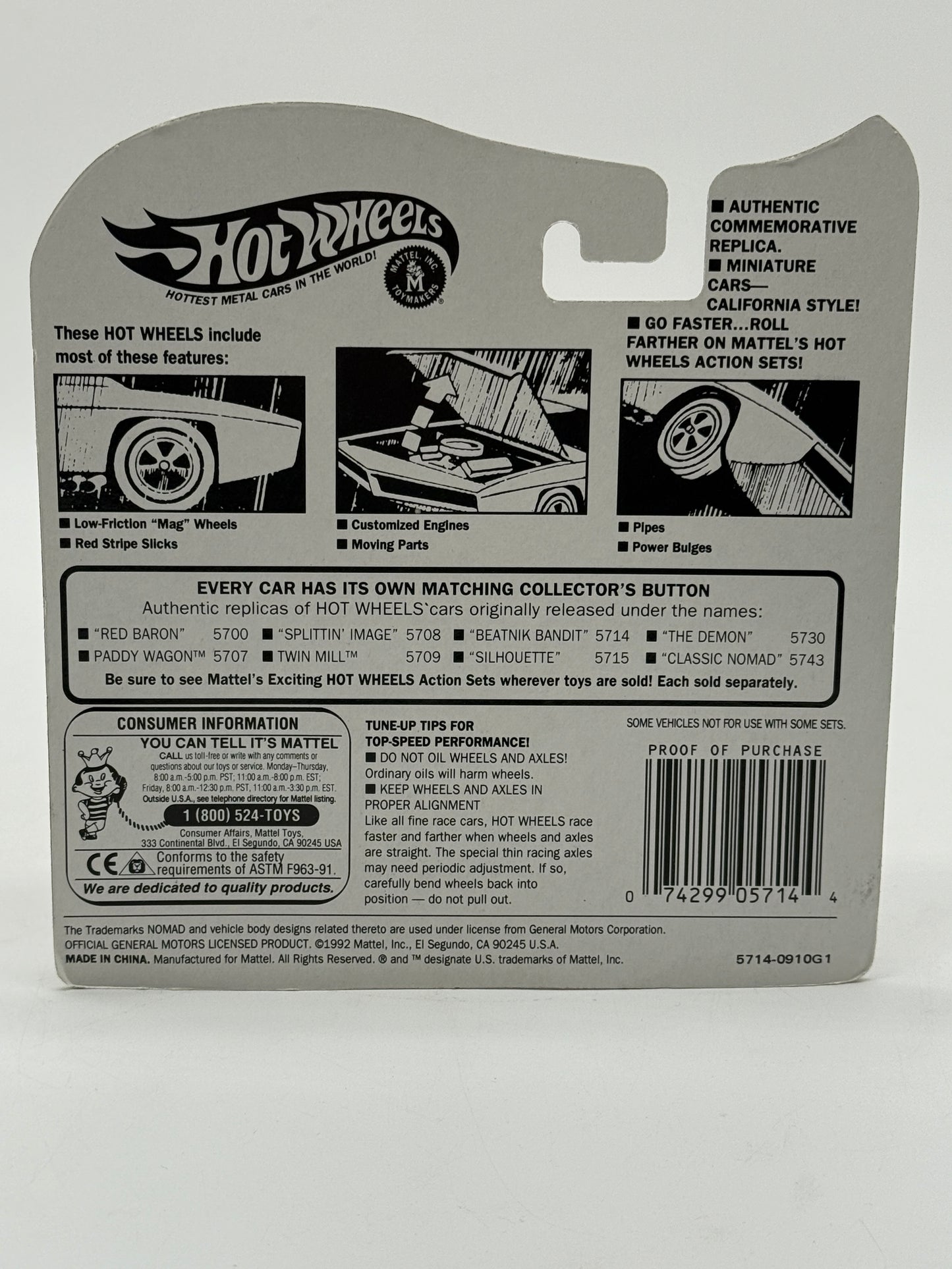 Hot Wheels Vintage Beatnik Bandit 1993 Mattel