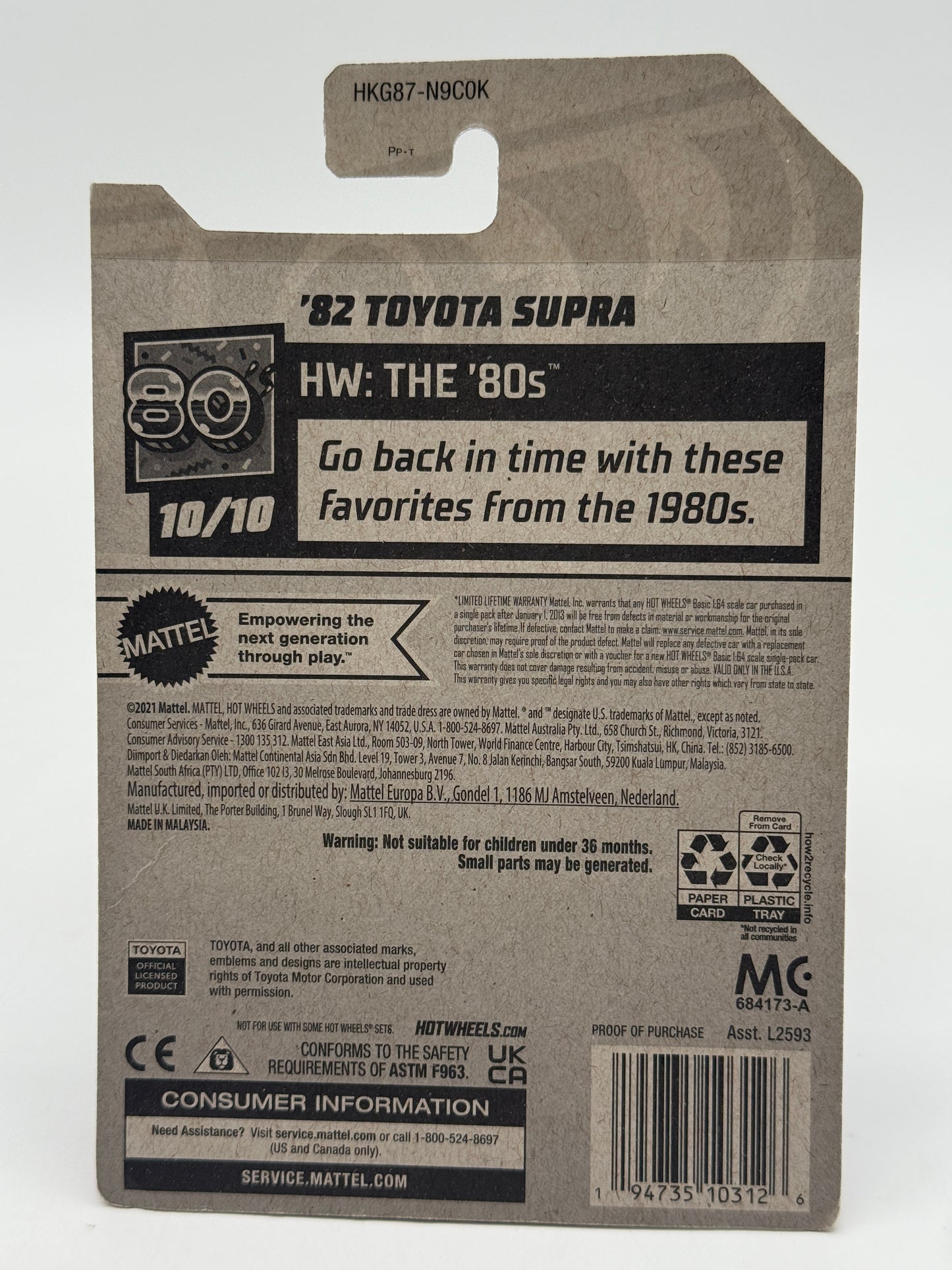 Hot Wheels ‘82 Toyota Supra 2021 Mattel