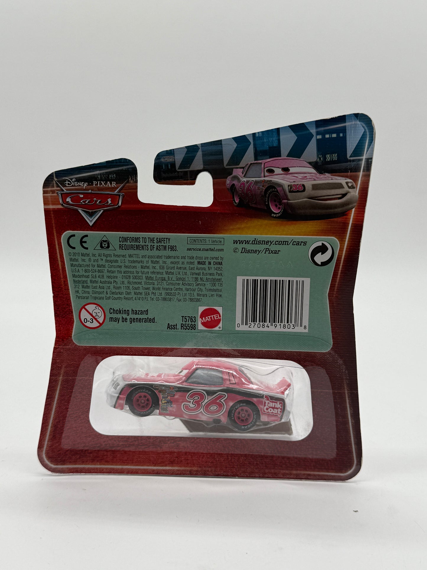 Disney Pixar Cars Tank Coat No. 36 2010 Mattel