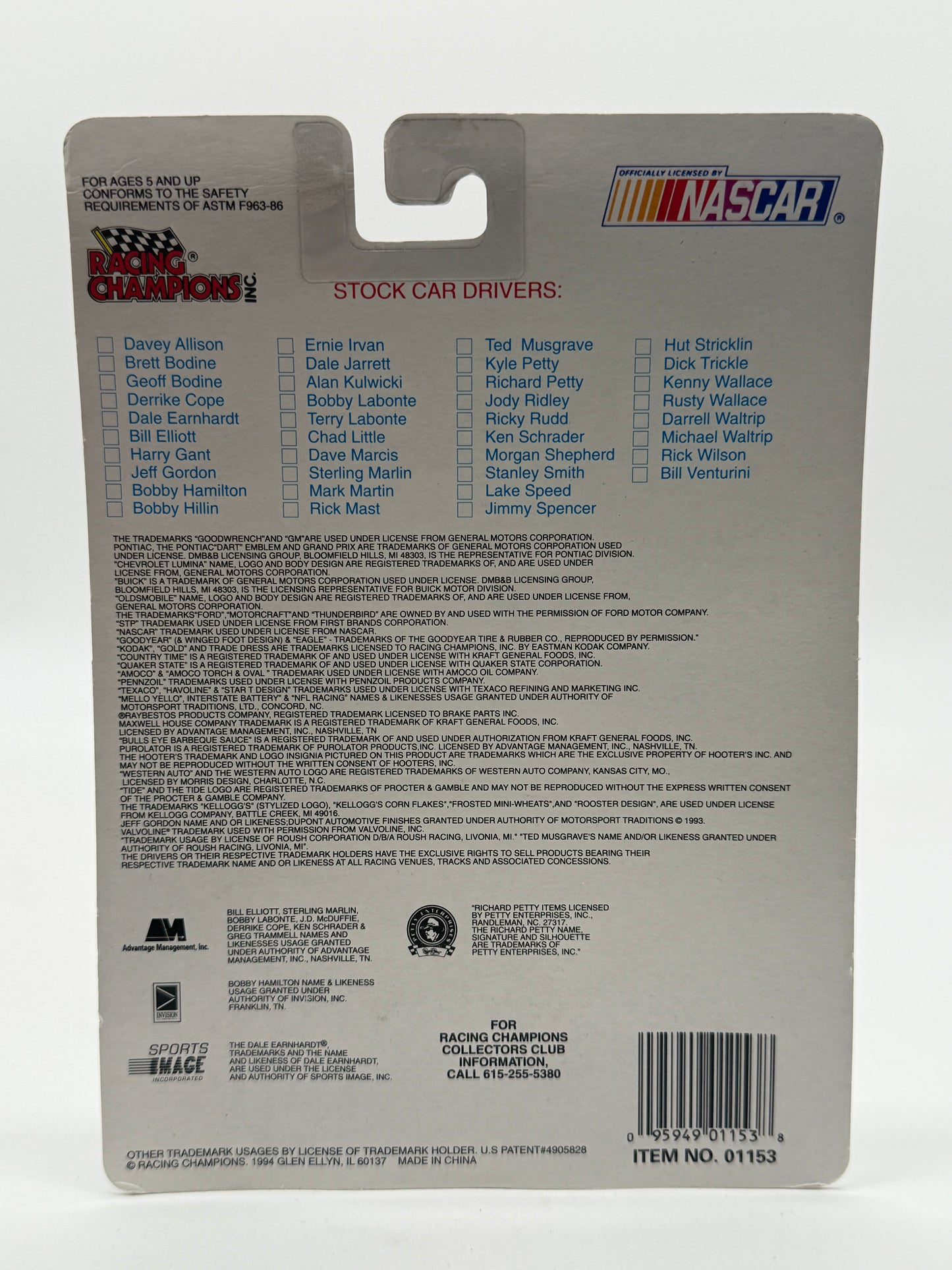 Racing Champions Stock Car Ernie Irvan 1994 NASCAR