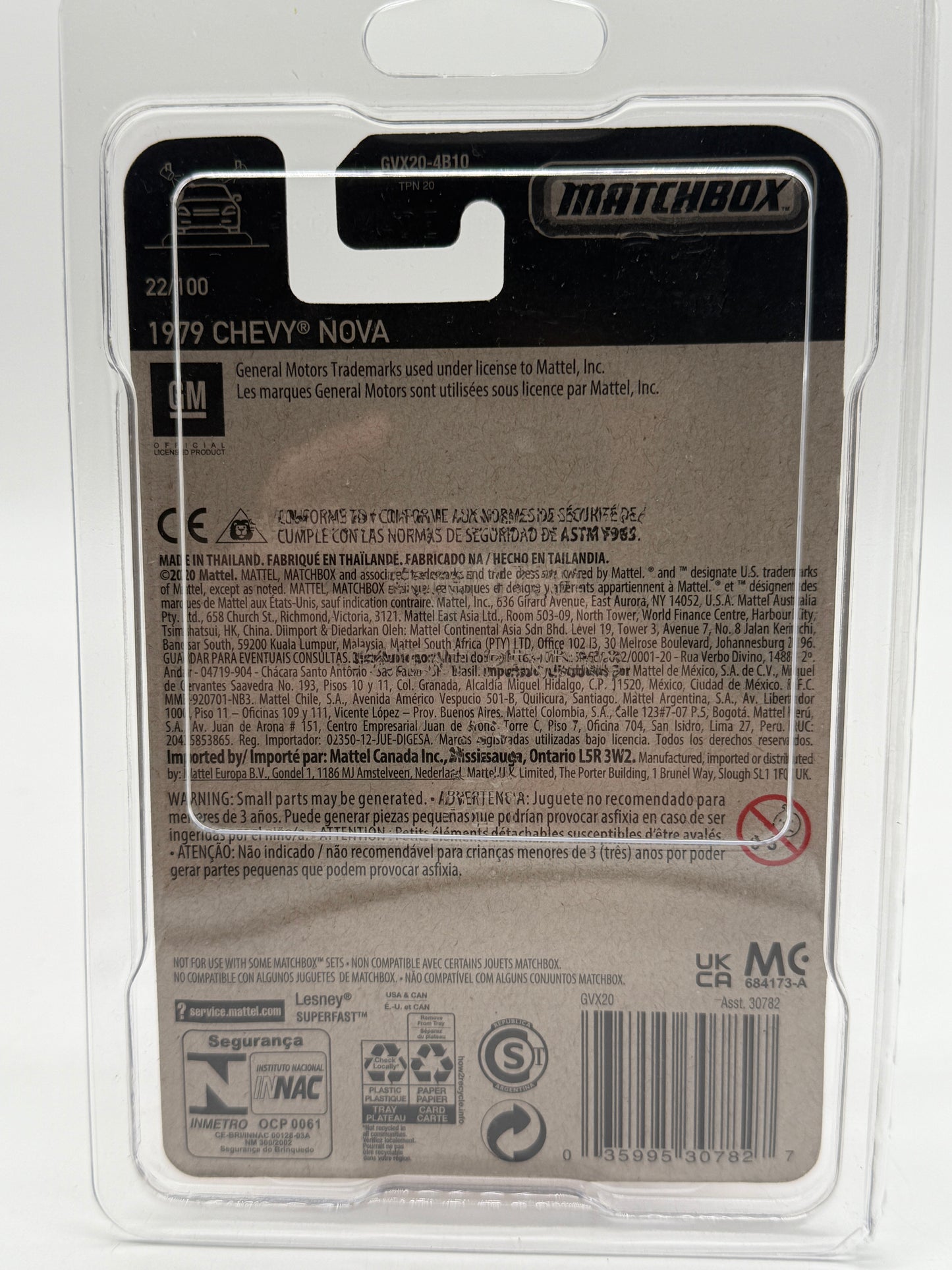 Matchbox 1979 Chevy NOVA 2020 Mattel