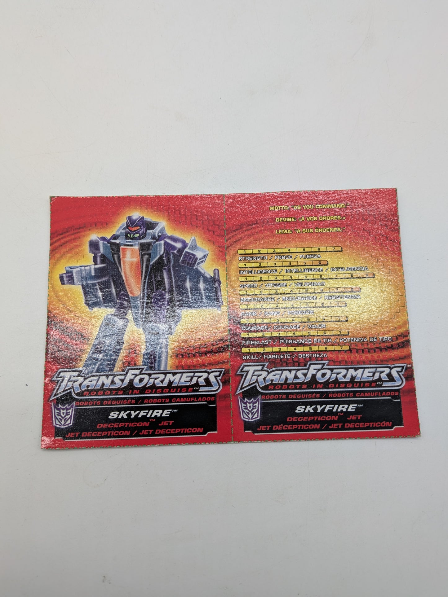 Hasbro 2001 Transformers Robots in Disguise (RID) Skyfire Figure