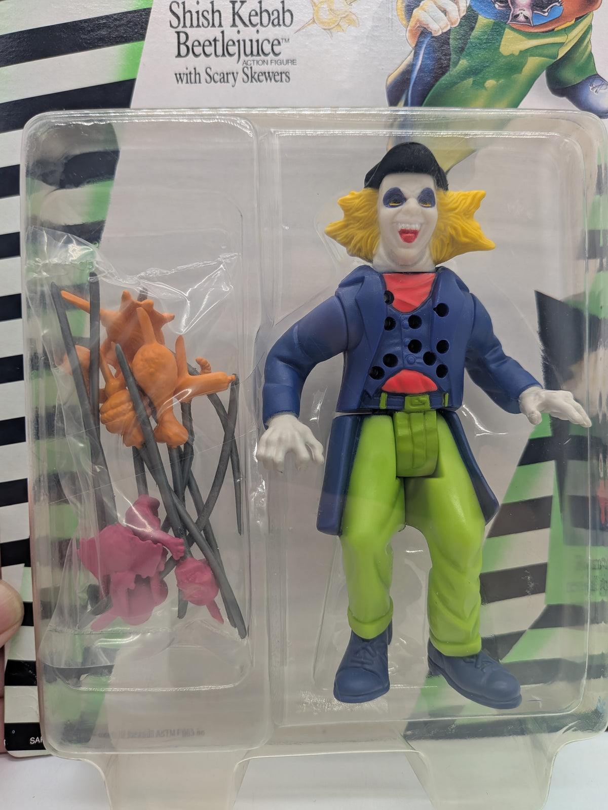 Kenner 1989 Beetlejuice Shish Kebab Beetlejuice with Scary Skewers Action Figure, photo 5 of 5