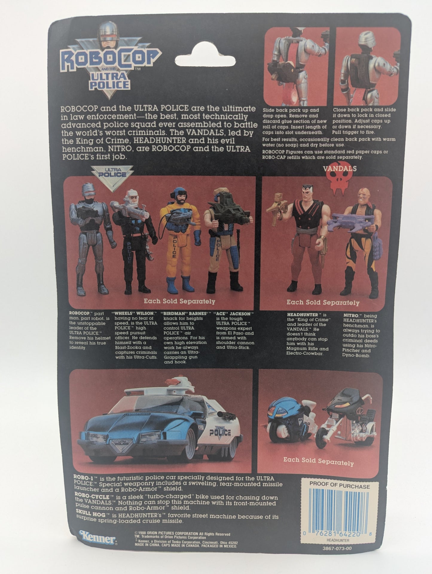 Kenner 1988 Robocop and the Ultra Police Headhunter Action Figure