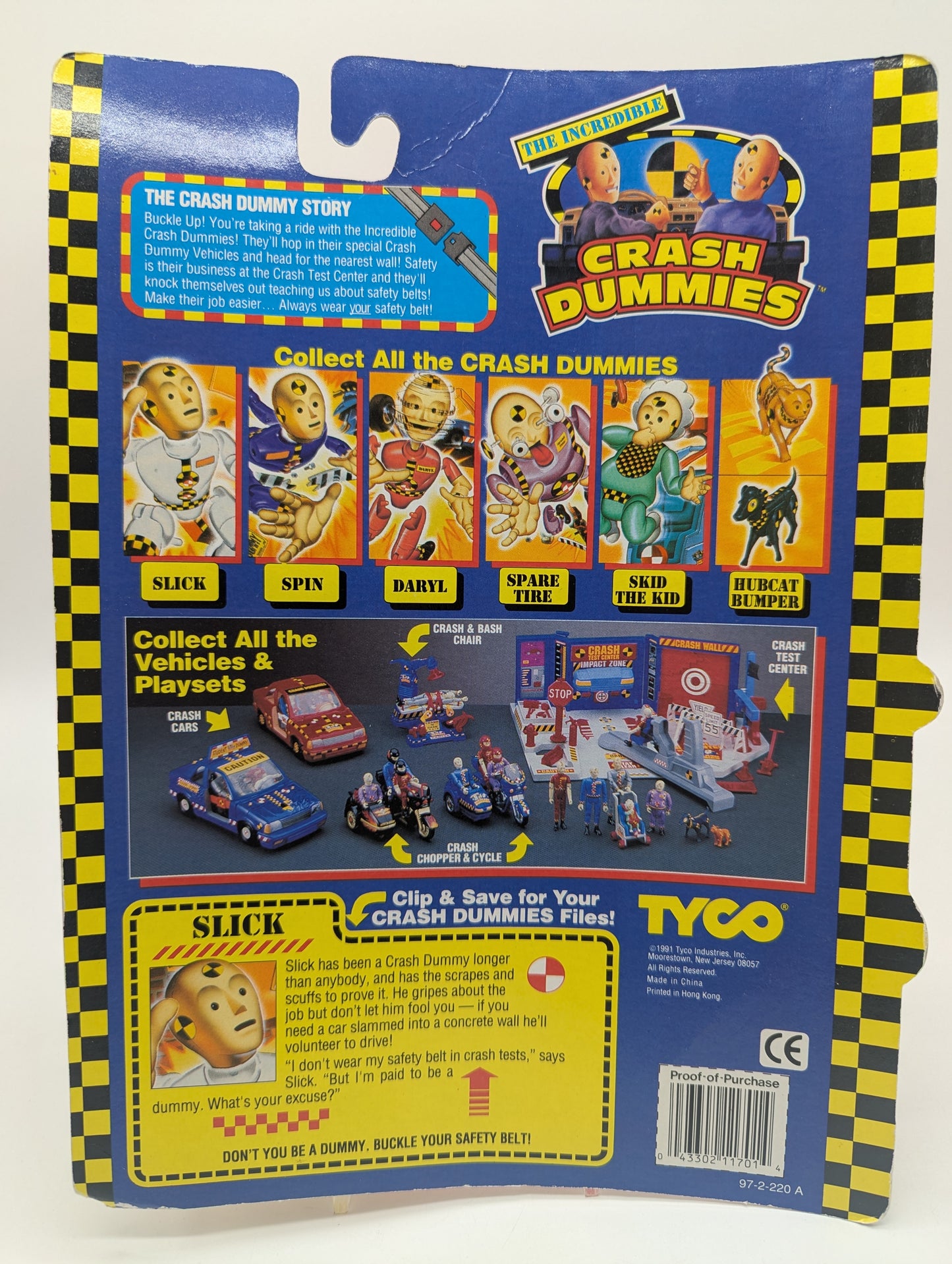 Tyco 1991 The Incredible Crash Dummies Slick Action Figure