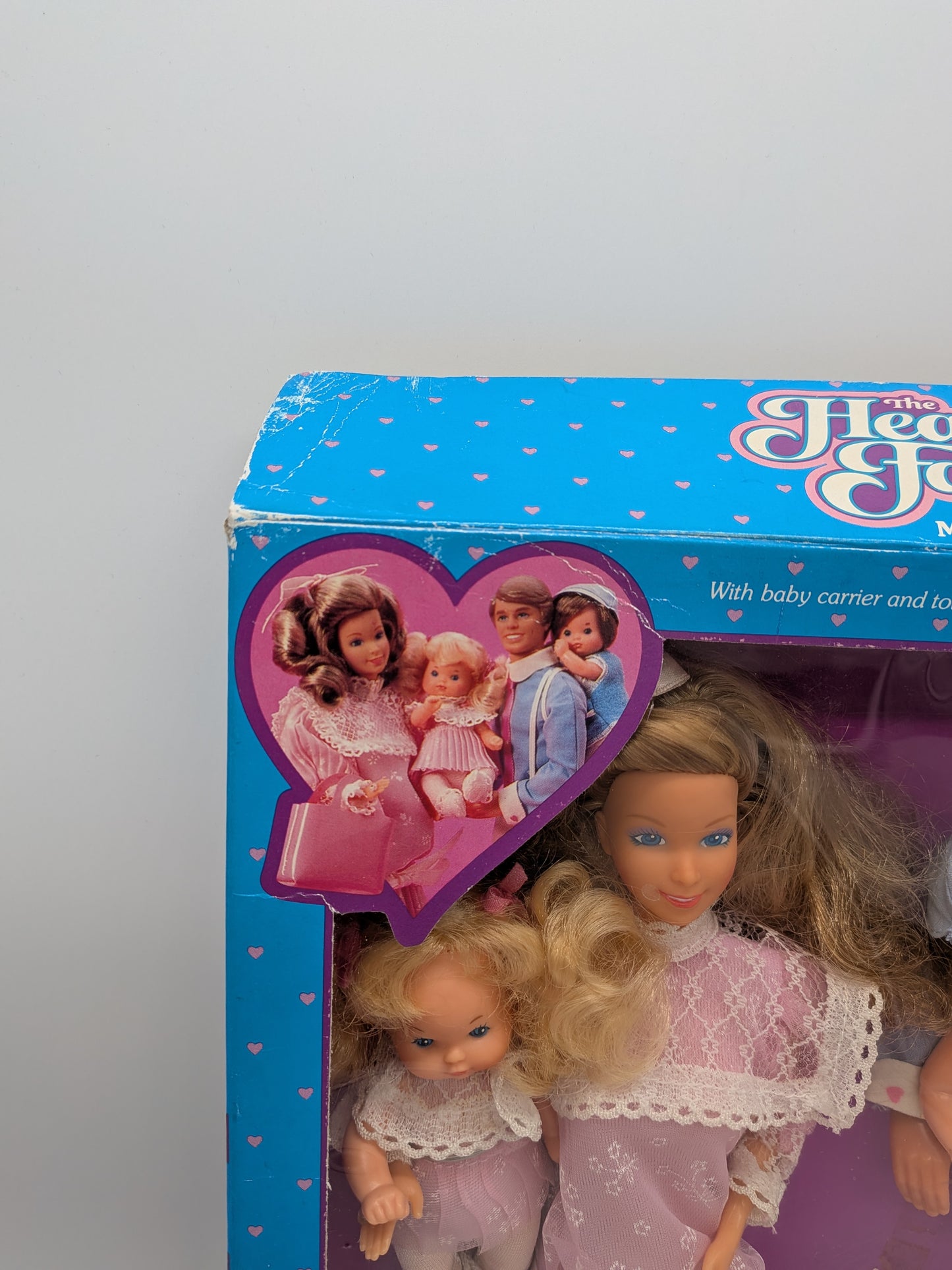Mattel 1984 Barbie Doll's Friends! The Heart Family Mom, Dad & Babies Doll set