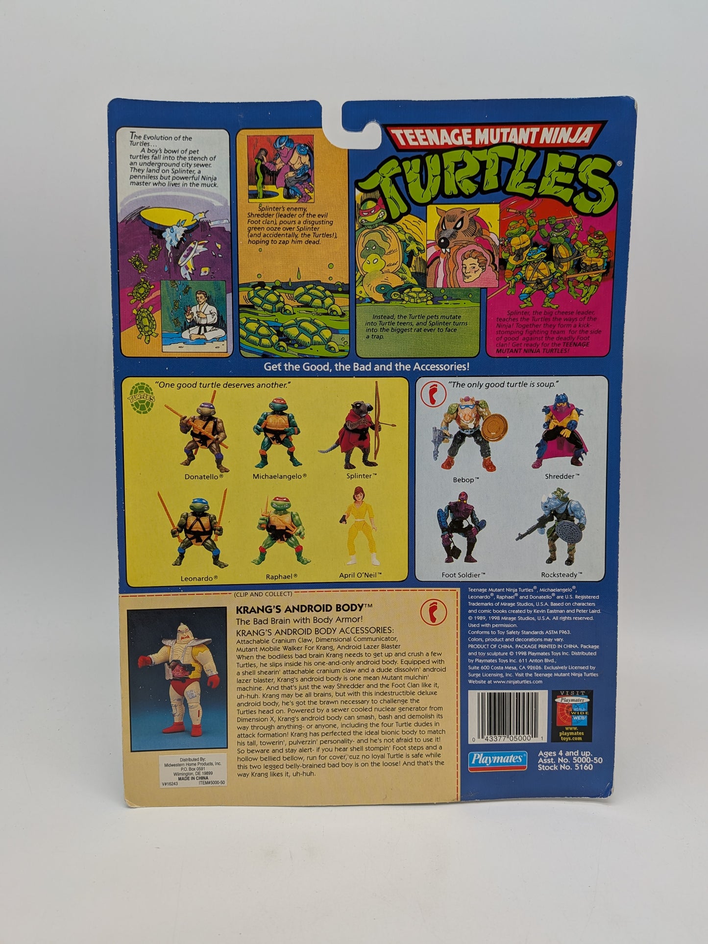 Playmates 1998 Teenage Mutant Ninja Turtles (TMNT) Android Krang Action Figure