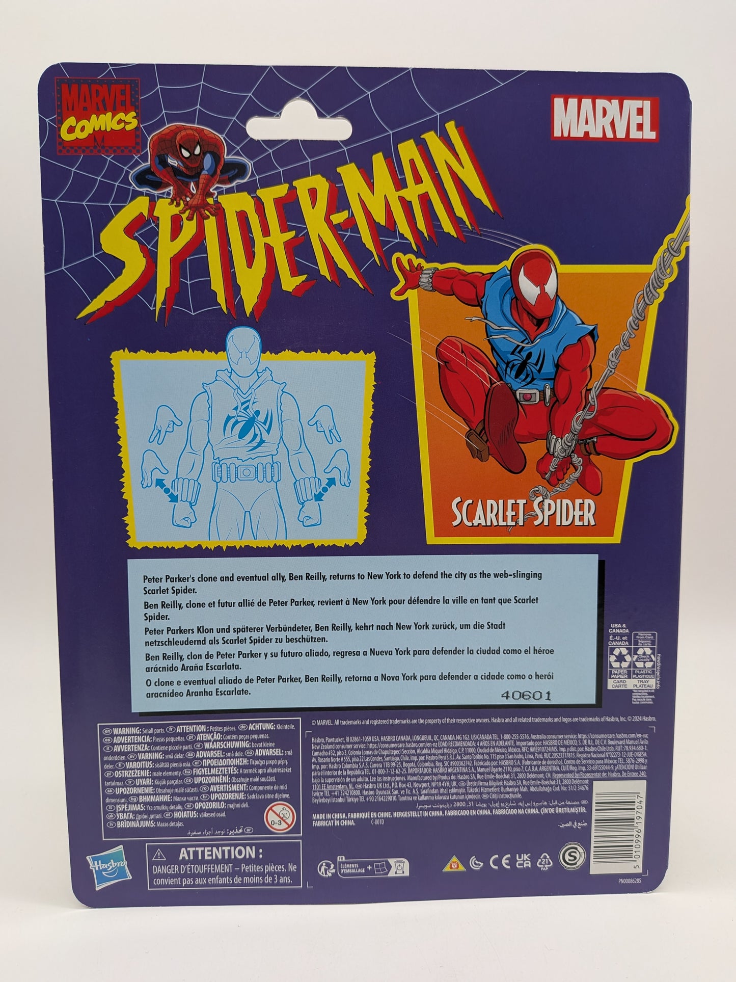 Hasbro 2024 Marvel Legends Retro Spider-Man Scarlet Spider Action Figure
