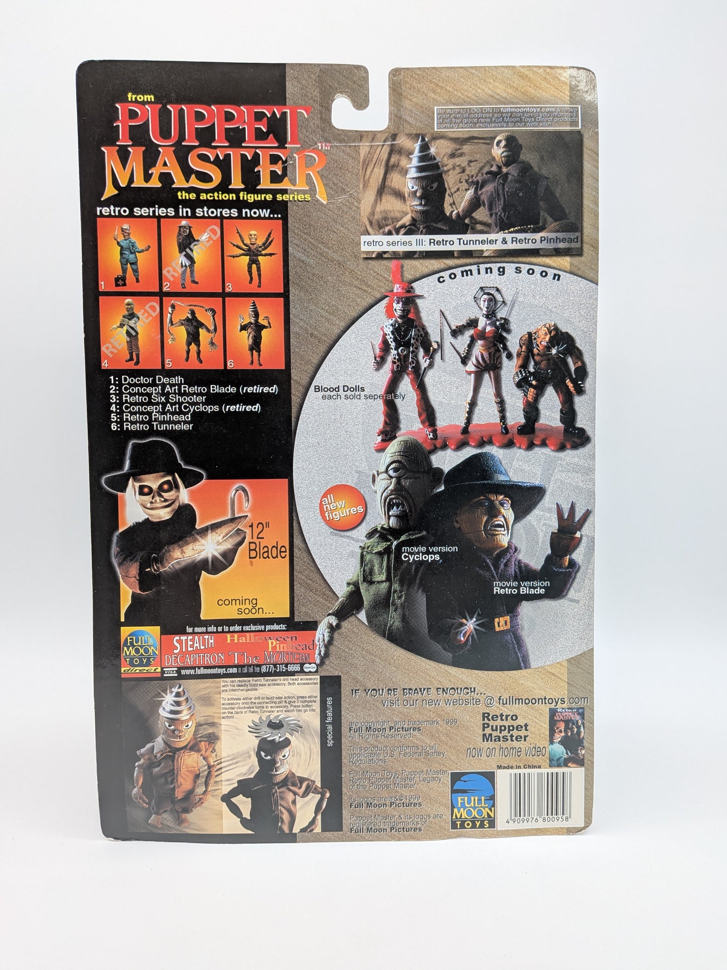Full Moon Toys Puppet Master Retro Tunneler Action Figure