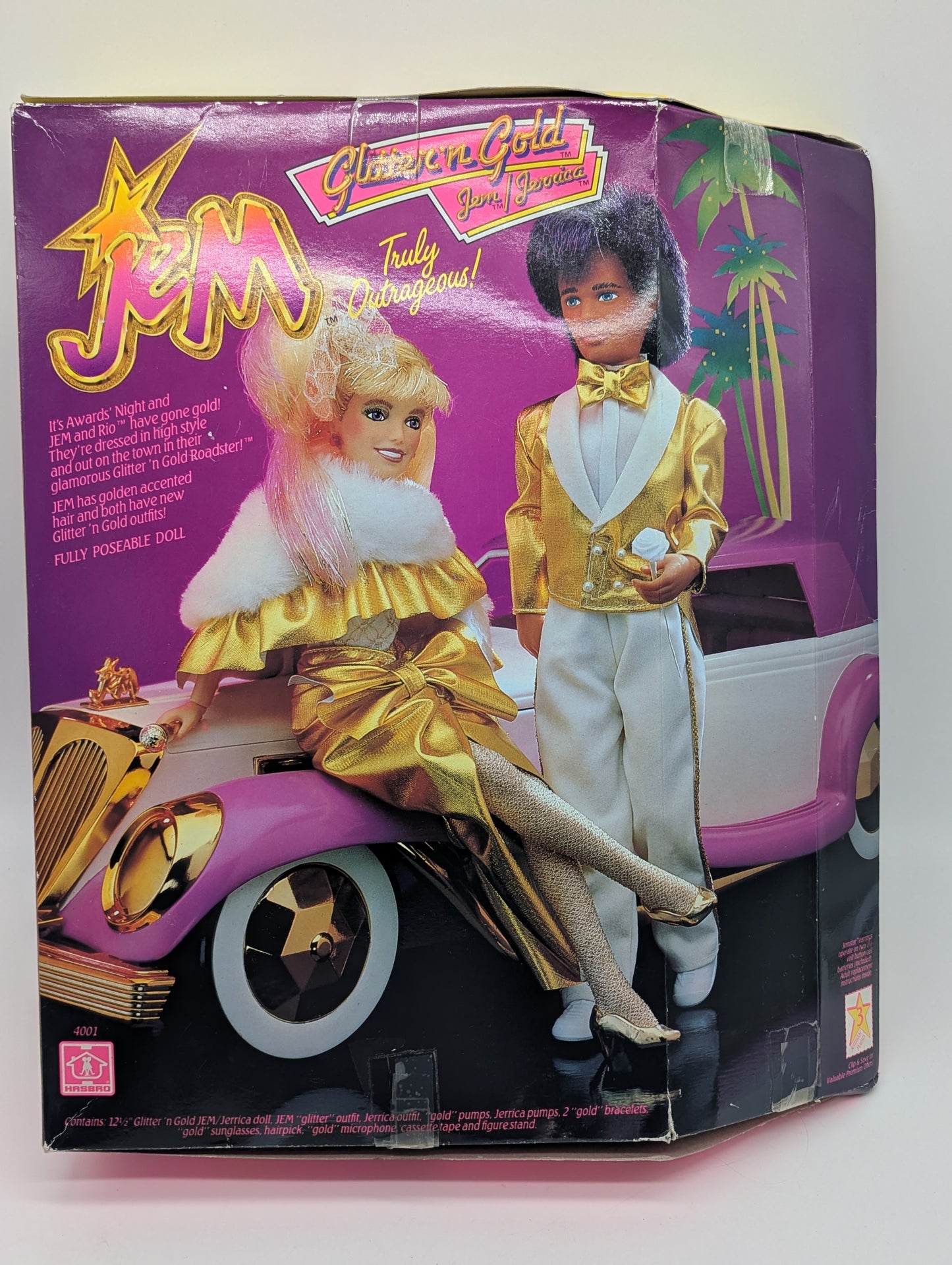 Hasbro 1986 Jem Glitter'n Gold Jem/Jerrica Doll
