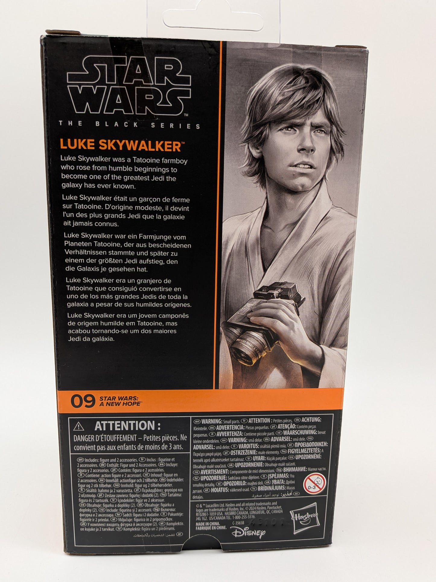 Hasbro 2024 Star Wars The Black Series A New Hope Luke Skywalker Action Figure