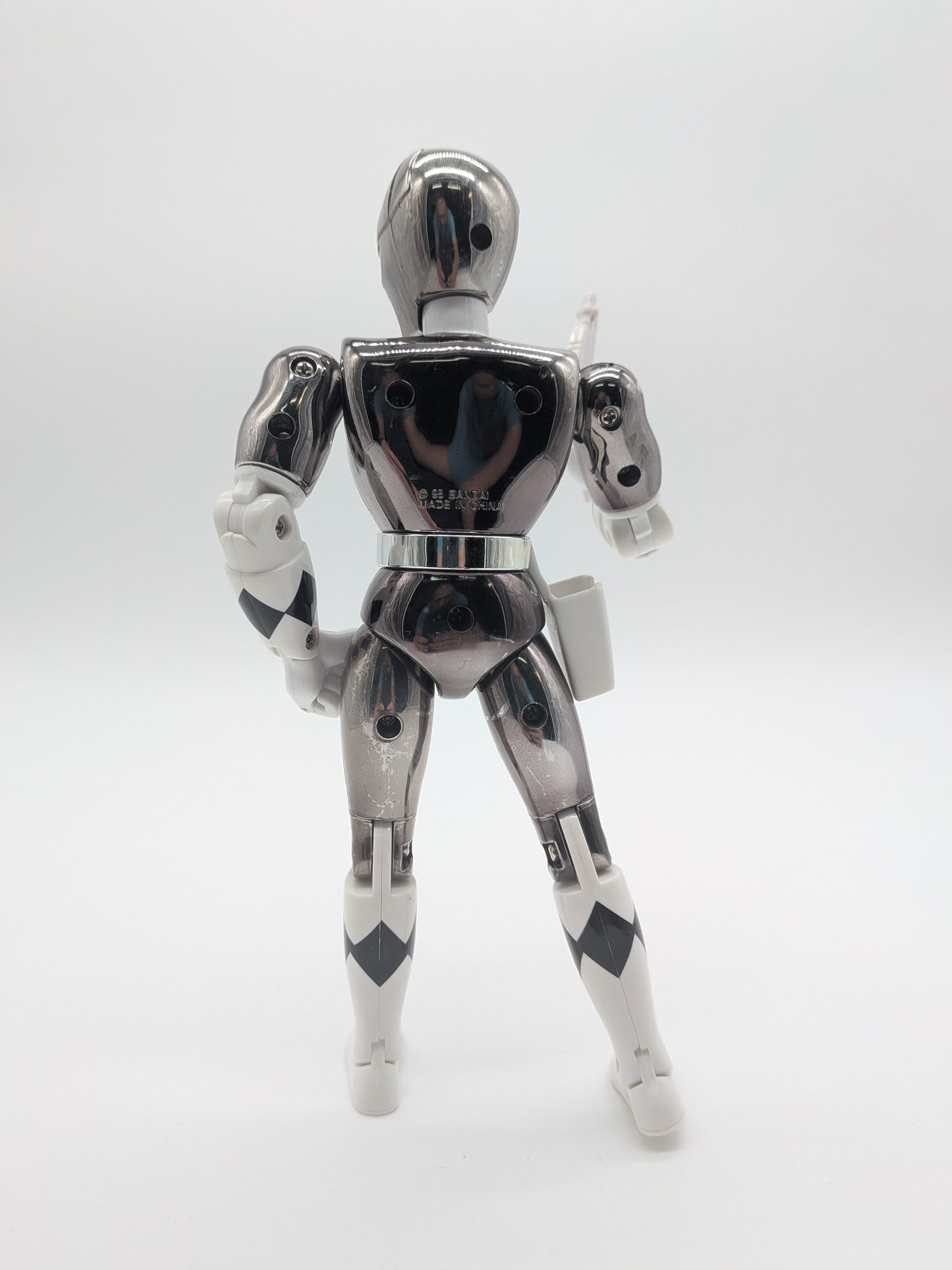 Bandai 1995 Mighty Morphin Power Rangers Movie Black Ranger (Metallic) Action Figure 8.5"